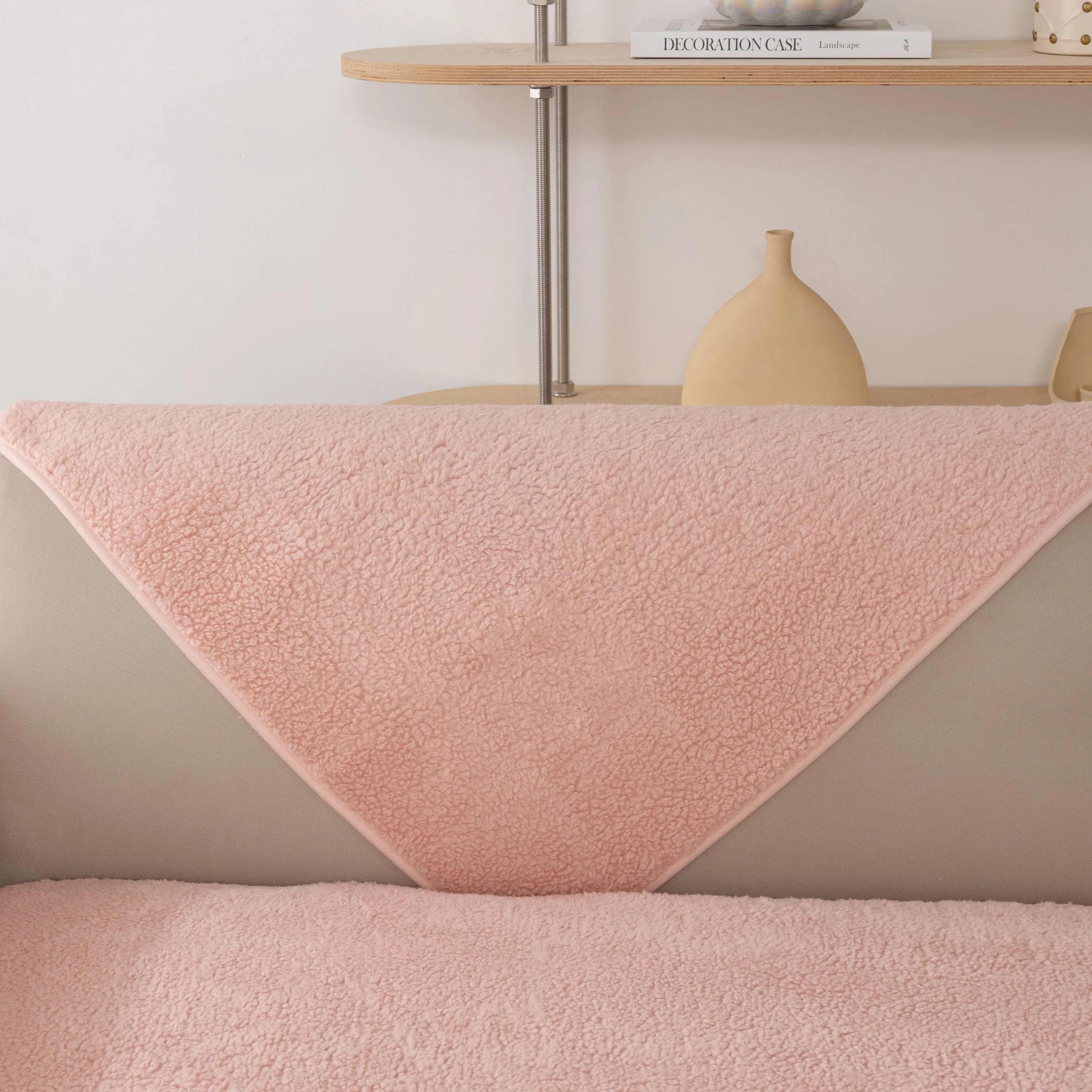 Luxury Sherpa Fleece Solid Sofa Towels Thickened Plush Non Slip Sofa Cushion Covers - Image 41