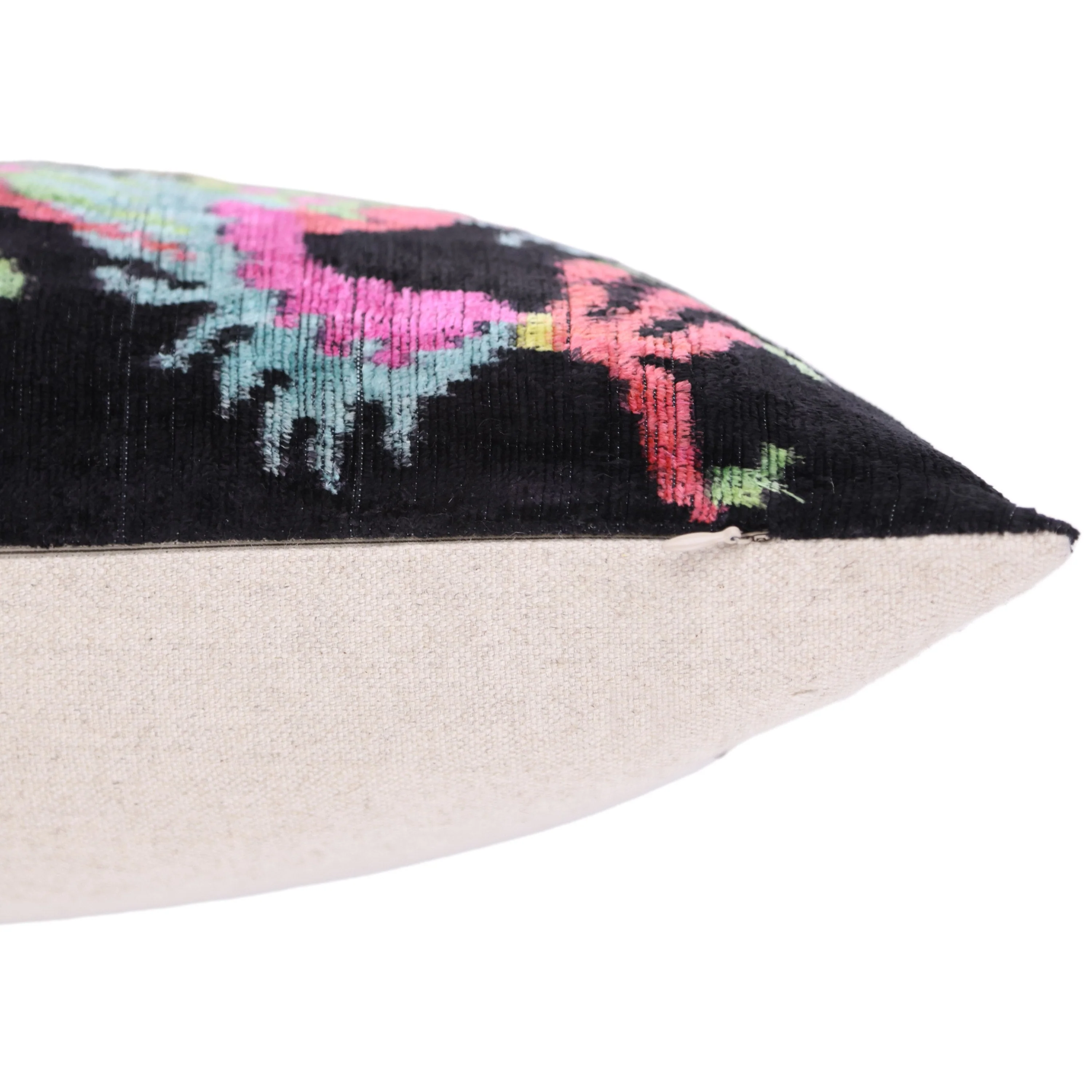 Luxury Silk Velvet Pillow 16x24 – Handmade Black Dragon Lumbar Cushion with Vibrant Colors - Image 6
