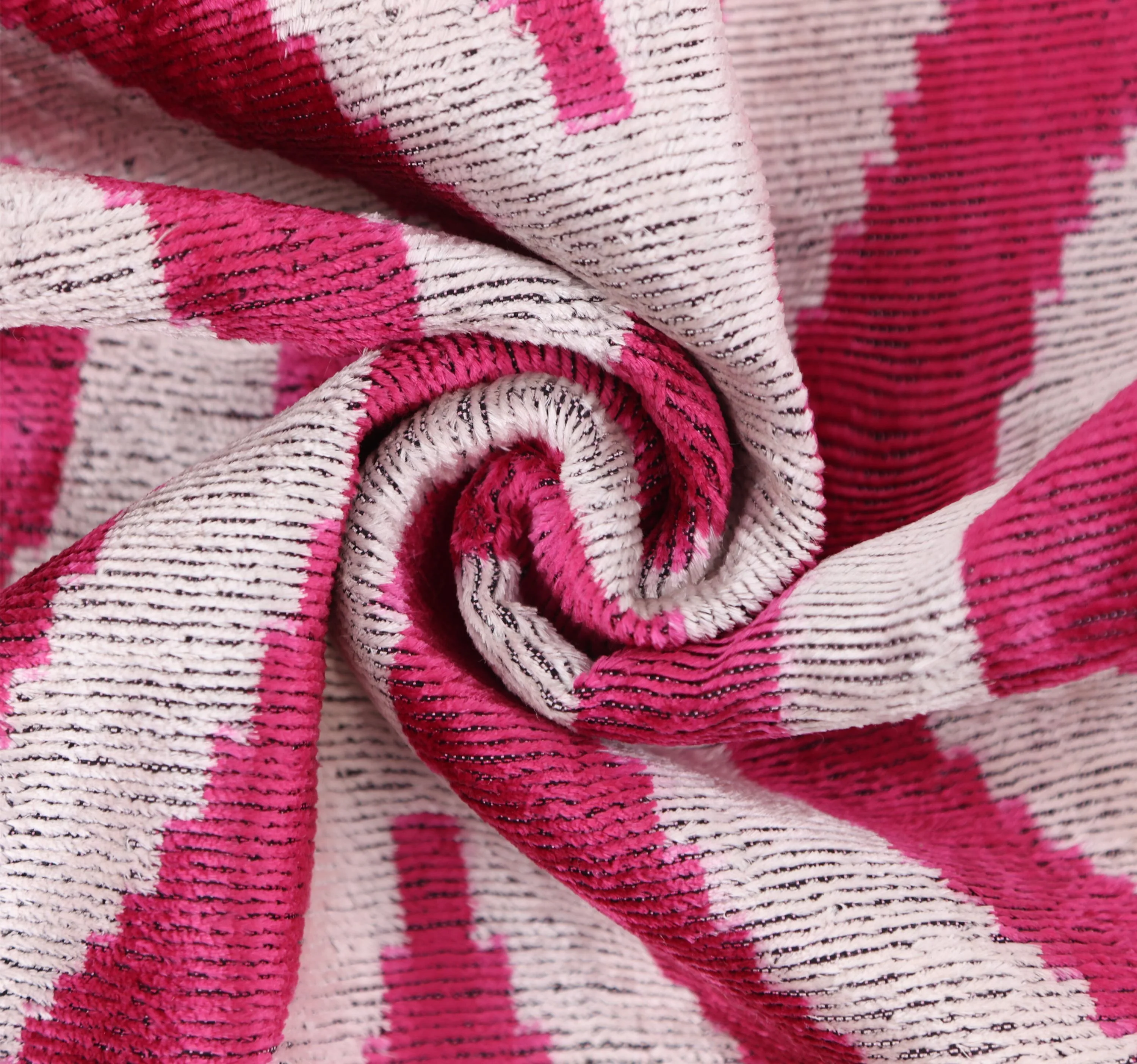 Luxury Silk Velvet Pillow 16x24 – Handmade Fuchsia & Ivory Concentric Lumbar Cushion - Image 7