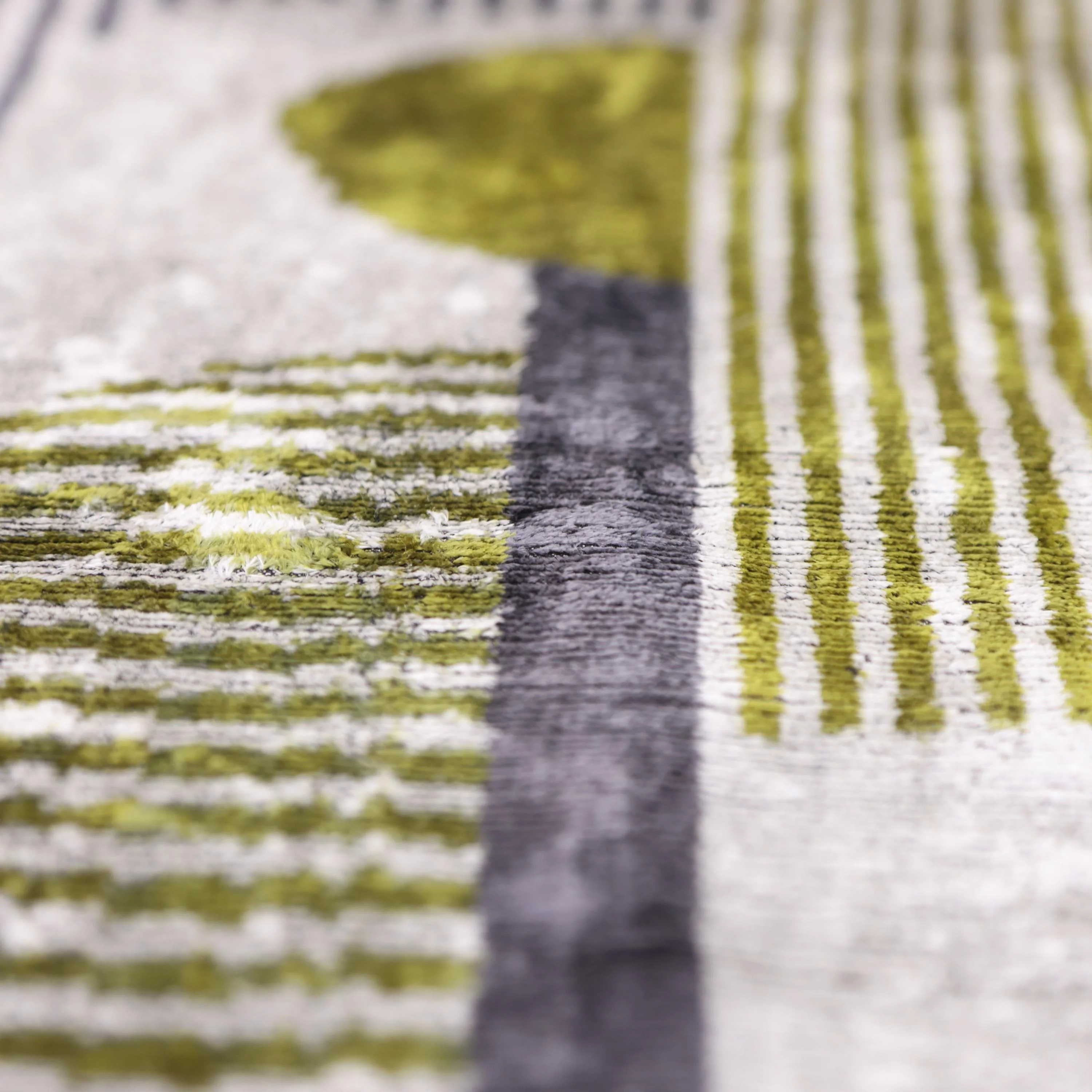 Luxury Silk Velvet Pillow 16x24 – Handmade Green & Gray Geometric Lumbar Cushion - Image 4
