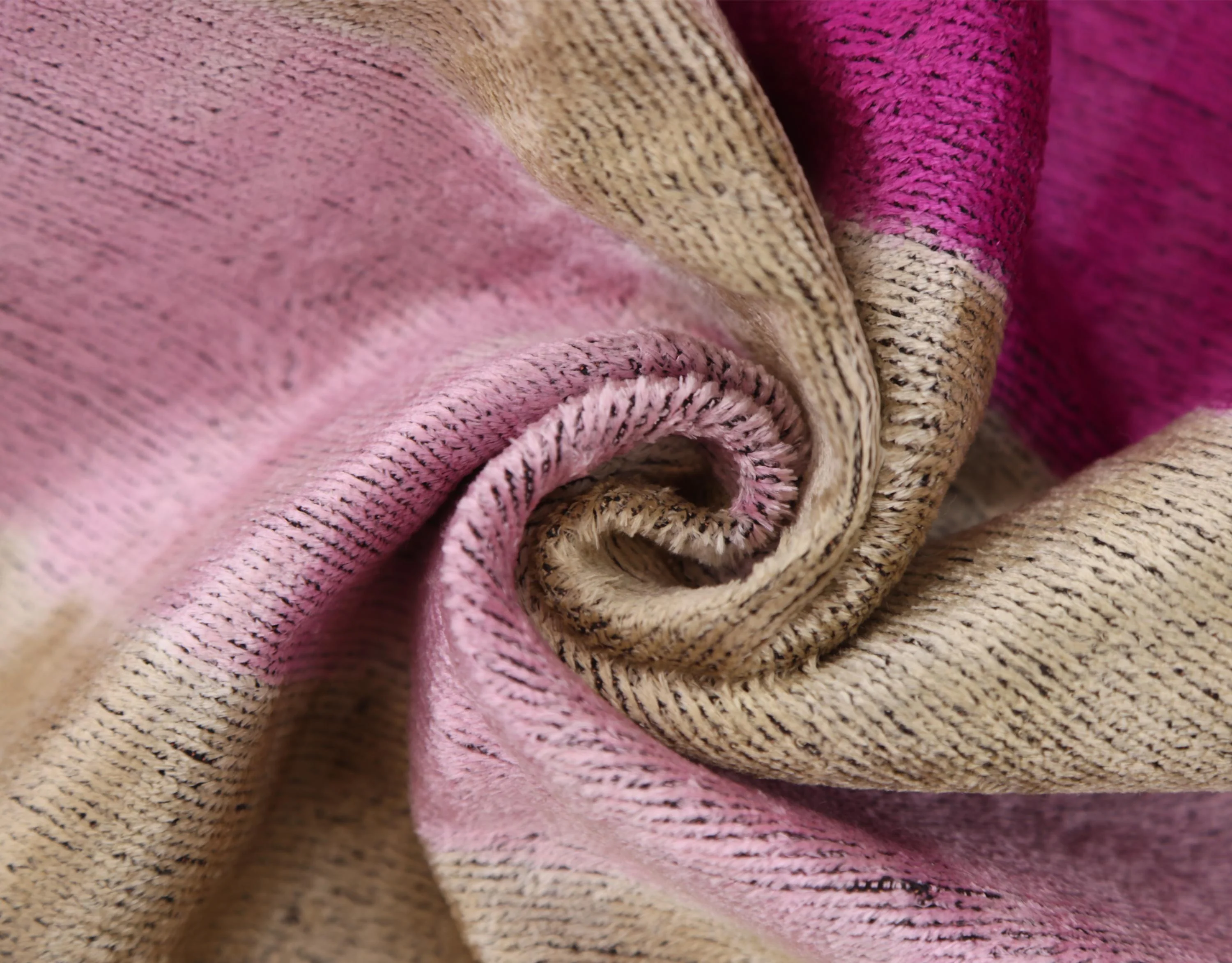 Luxury Silk Velvet Striped Throw Pillow 16x24 – Pink & Beige Handmade - Image 7