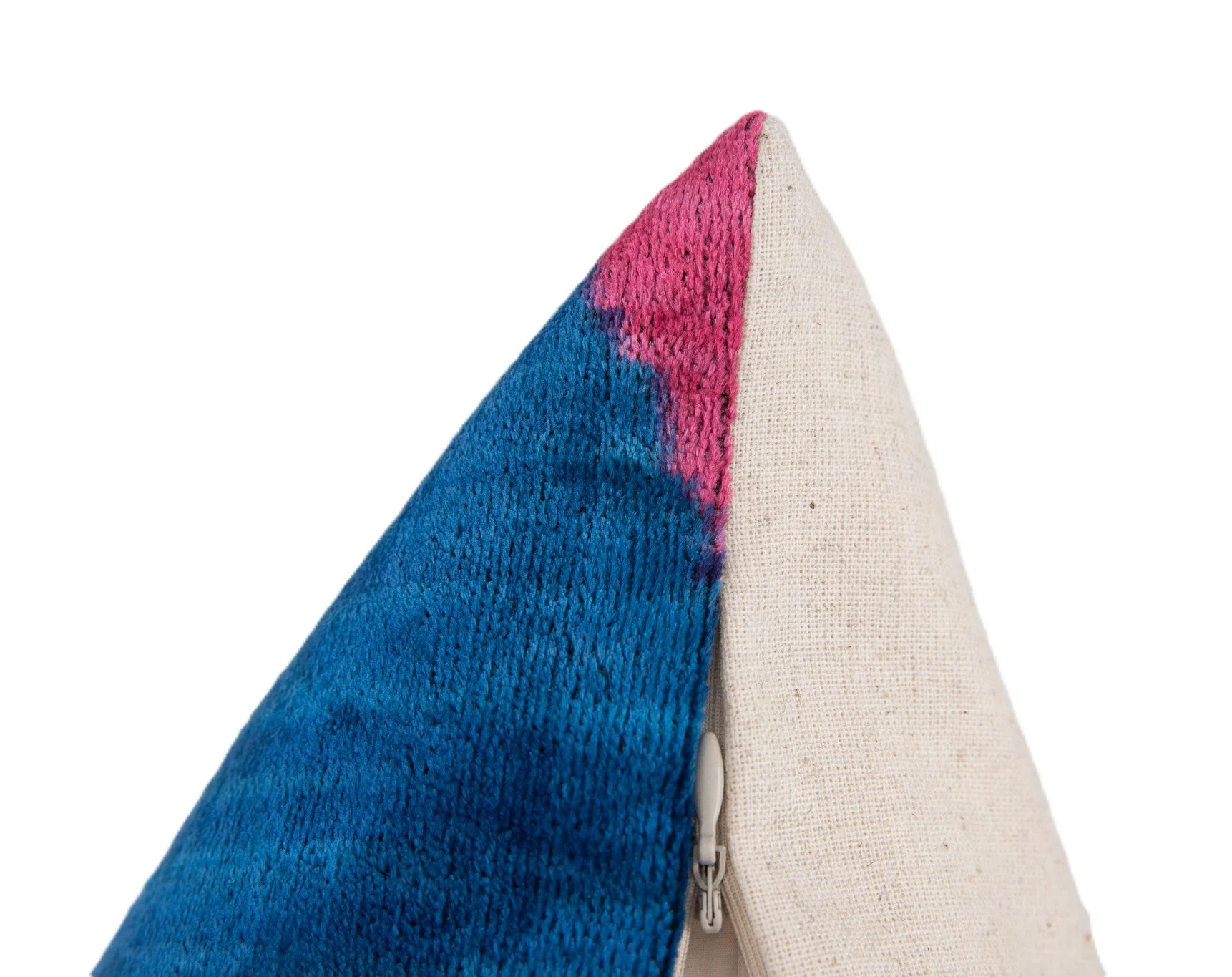 Luxury Silk Velvet Throw Pillow - Mustard Yellow, Teal, Pink, and Navy Mid-Century Modern Geometric Design, 20x20 in - Image 5