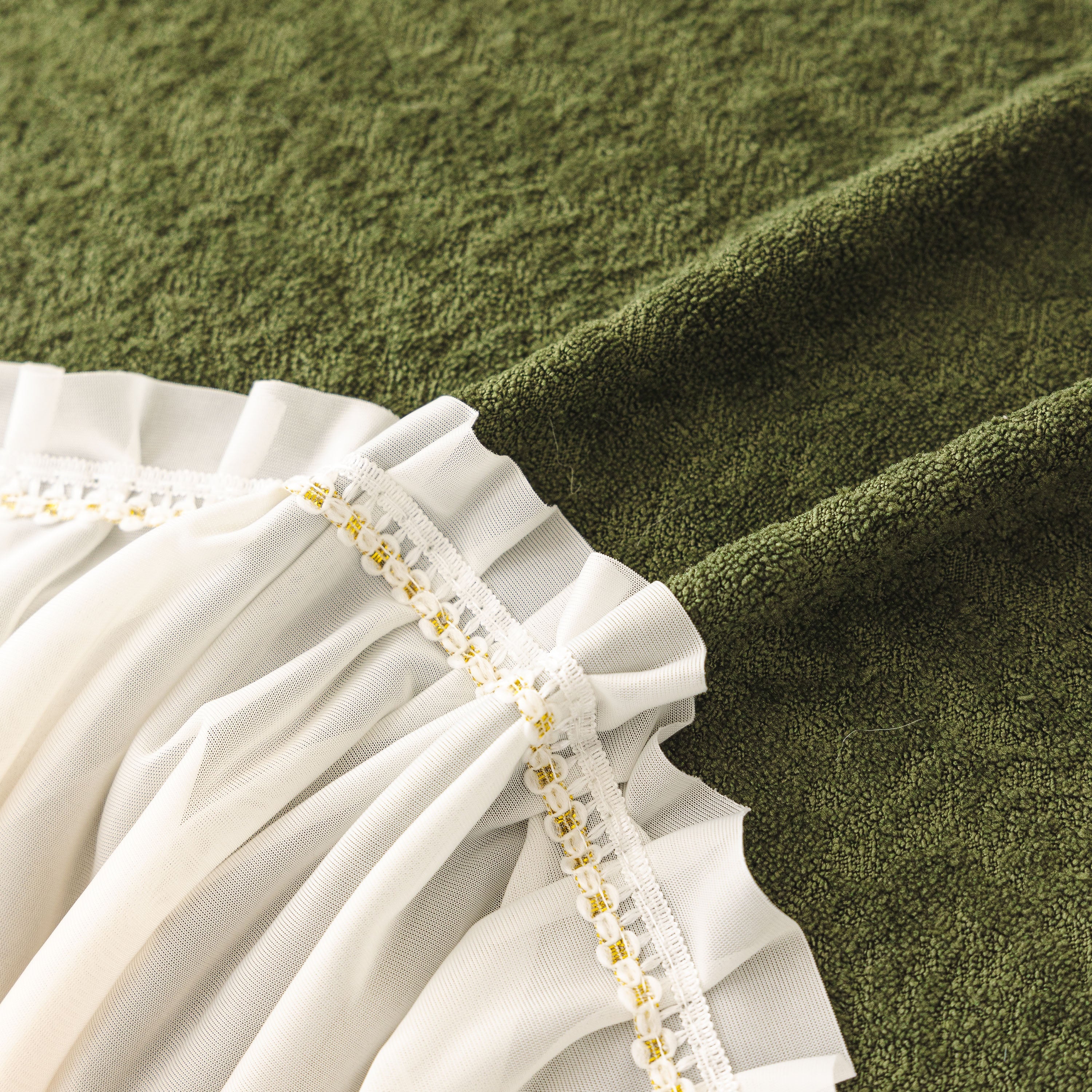 Luxury Sofa Throw Cover with Elegant Ruffled Skirt, Soft Decorative Couch Protector - Image 75