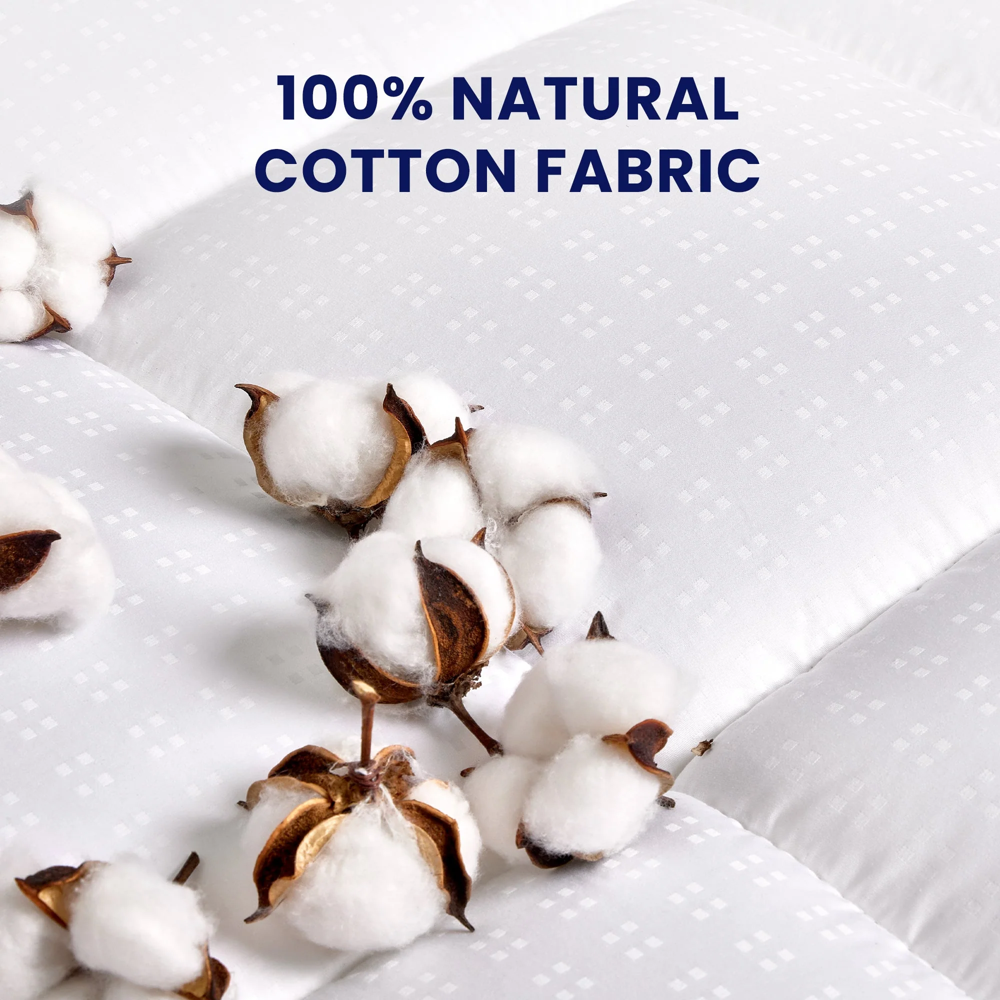 Luxury Thick Cotton Mattress Pad White Soft - Image 2