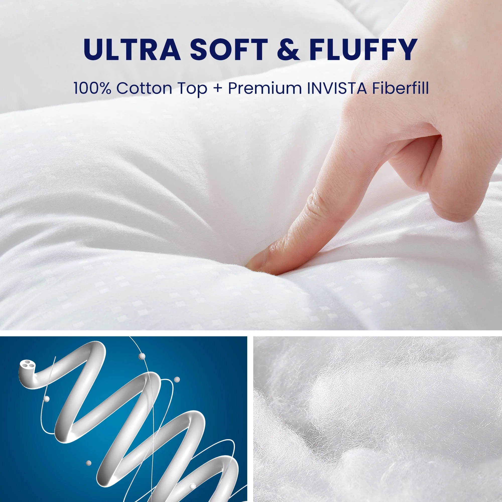 Luxury Thick Cotton Mattress Pad White Soft - Image 3