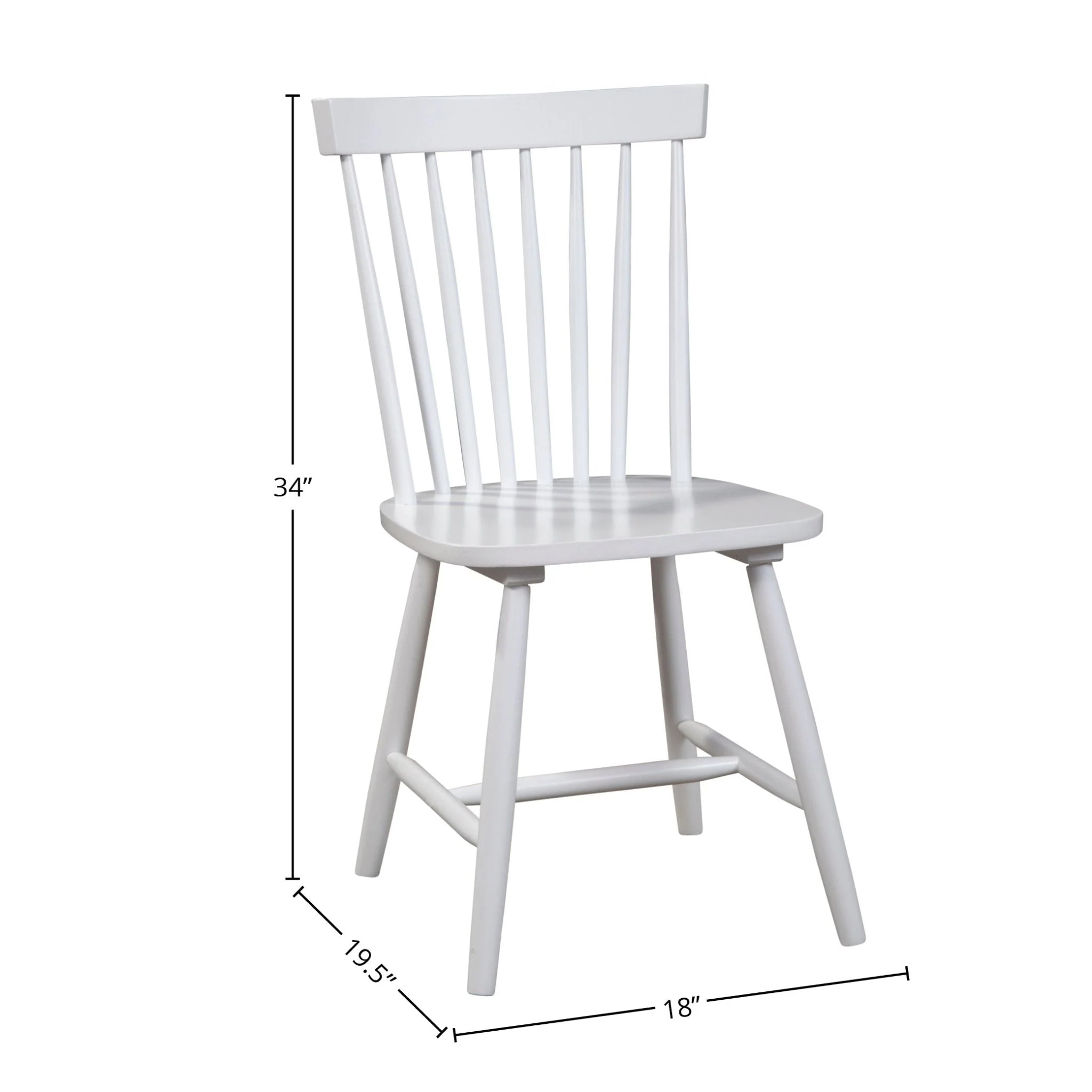 Lyra Set of 2 Windsor Chairs, White - Image 4
