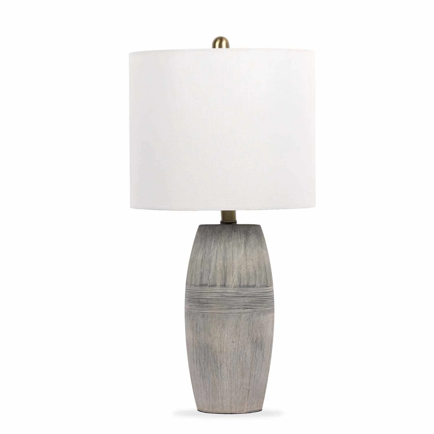 Mabayo Ribbed White Ceramic Table Lamp - Image 10
