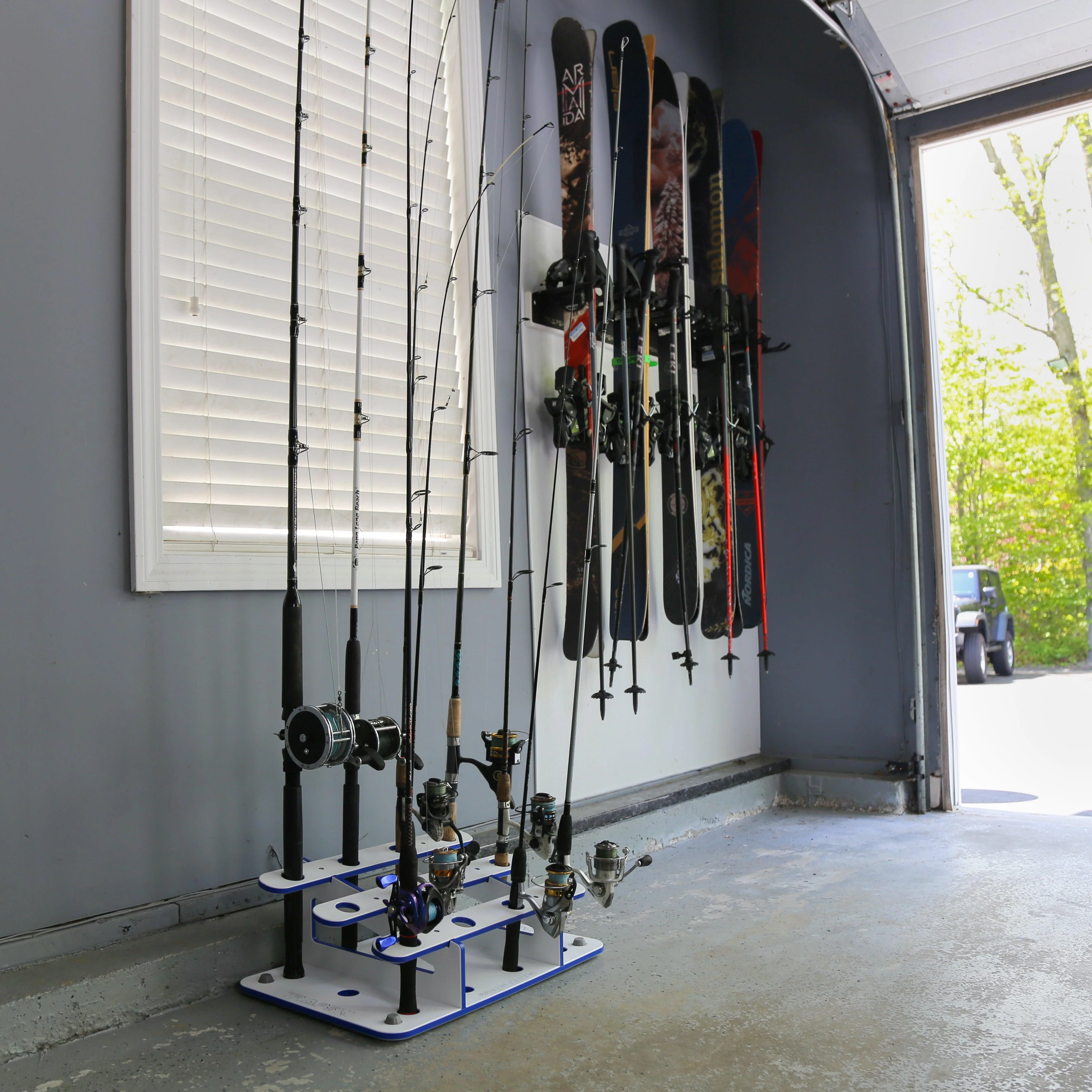Made in the USA Fishing Rod Rack | 12 Pole Waterproof Wash-down | Dock, Garage, Boat, Storage - Image 15