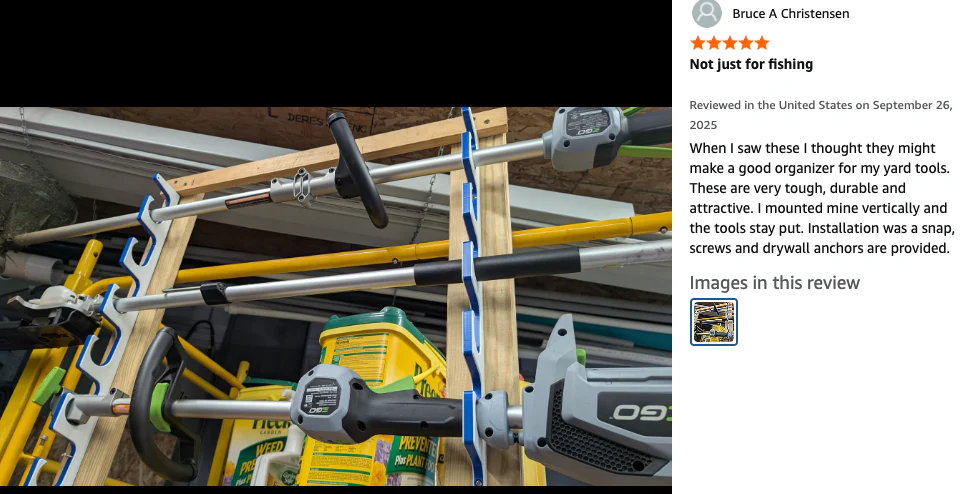 Made in the USA Fishing Rod Rack | Wall or Ceiling Mounted - Image 13