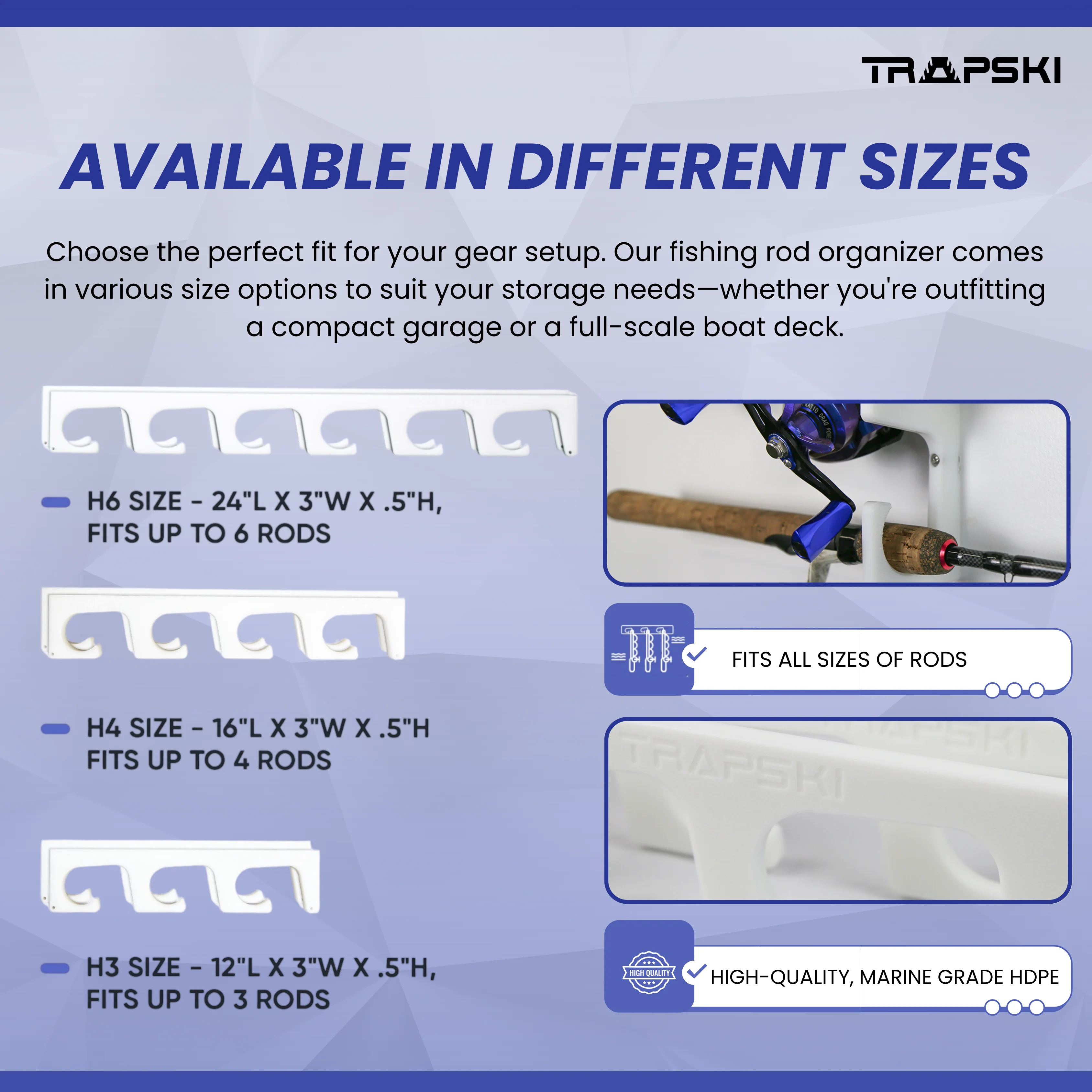 Made in the USA Fishing Rod Rack | Wall or Ceiling Mounted - Image 6