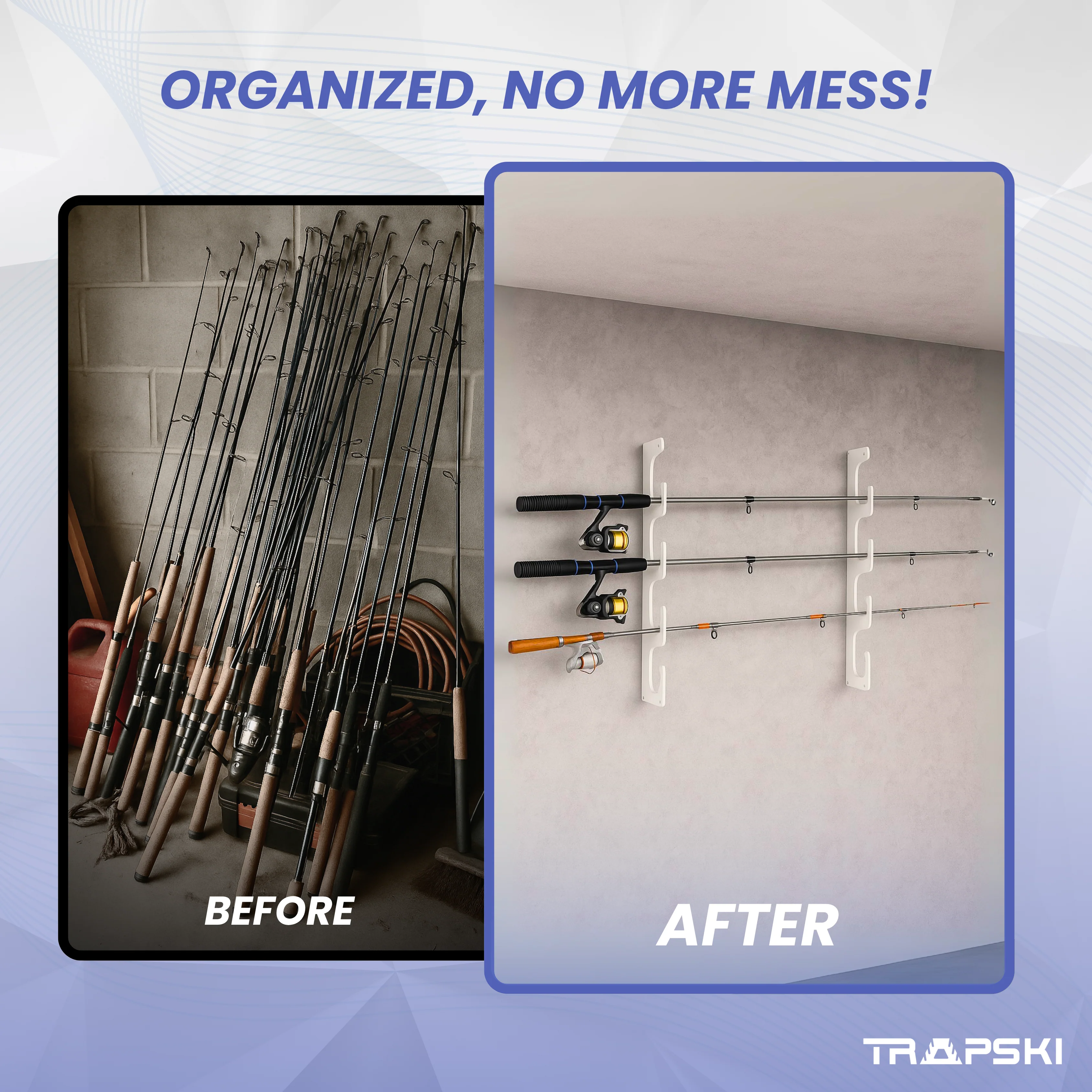 Made in the USA Fishing Rod Rack | Wall or Ceiling Mounted - Image 9