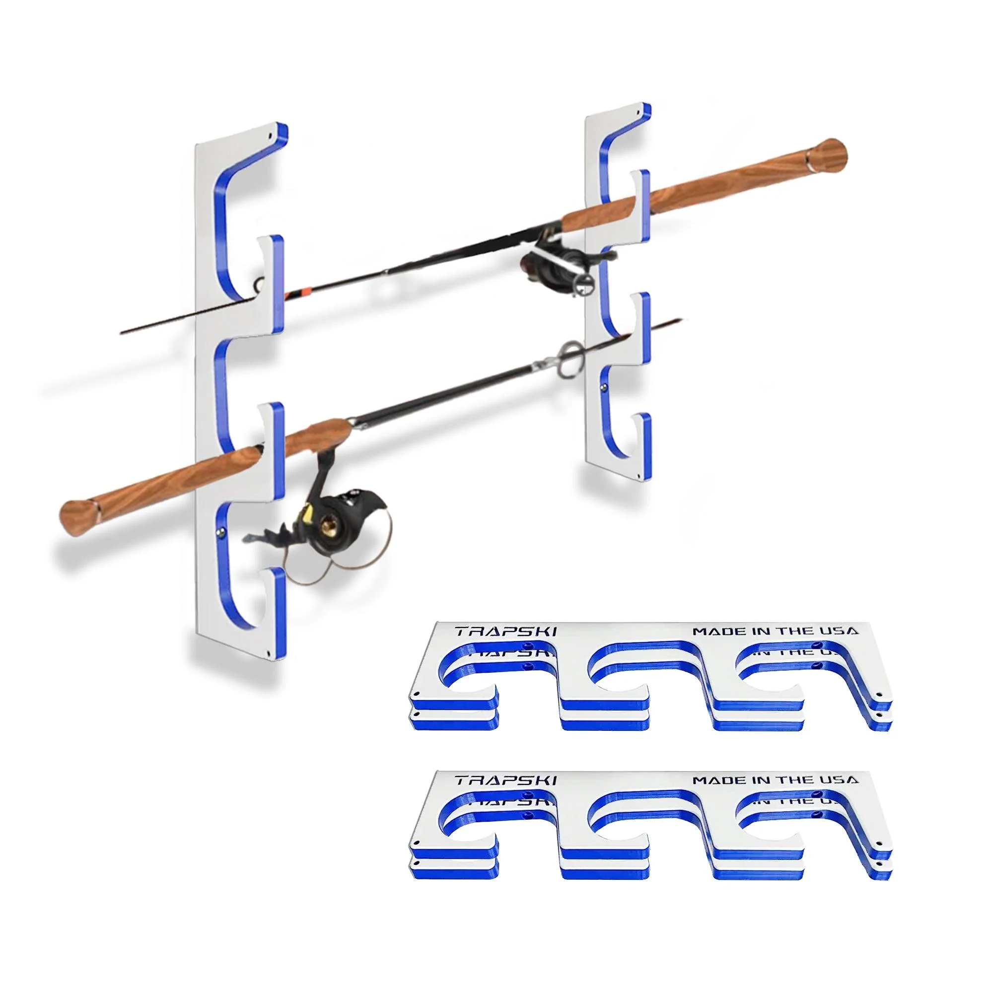 Made in the USA Premium Fishing Rod Racks | Wall or Ceiling or Boat Mounted - Image 22