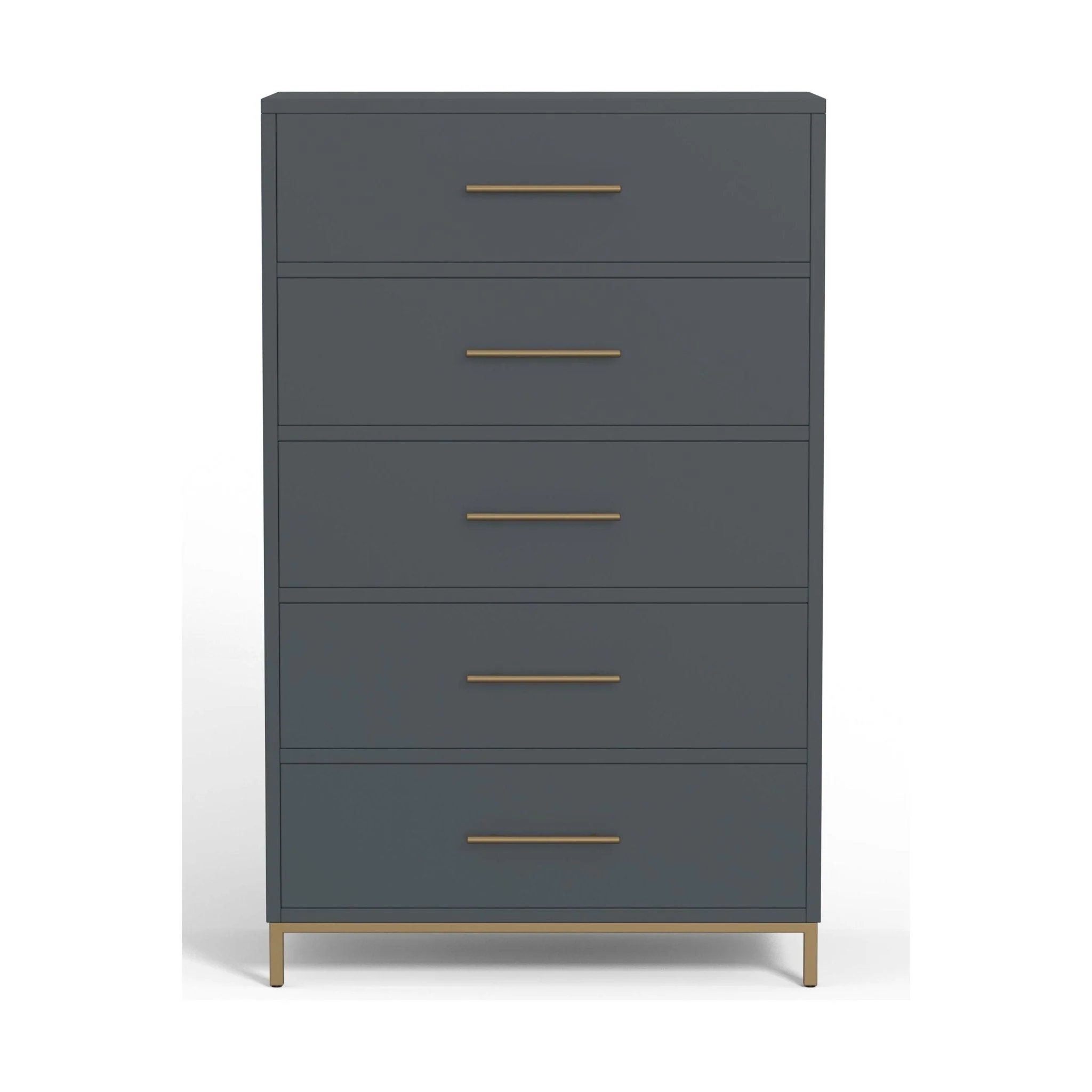 Madelyn Five Drawer Chest, Slate Gray - Image 2
