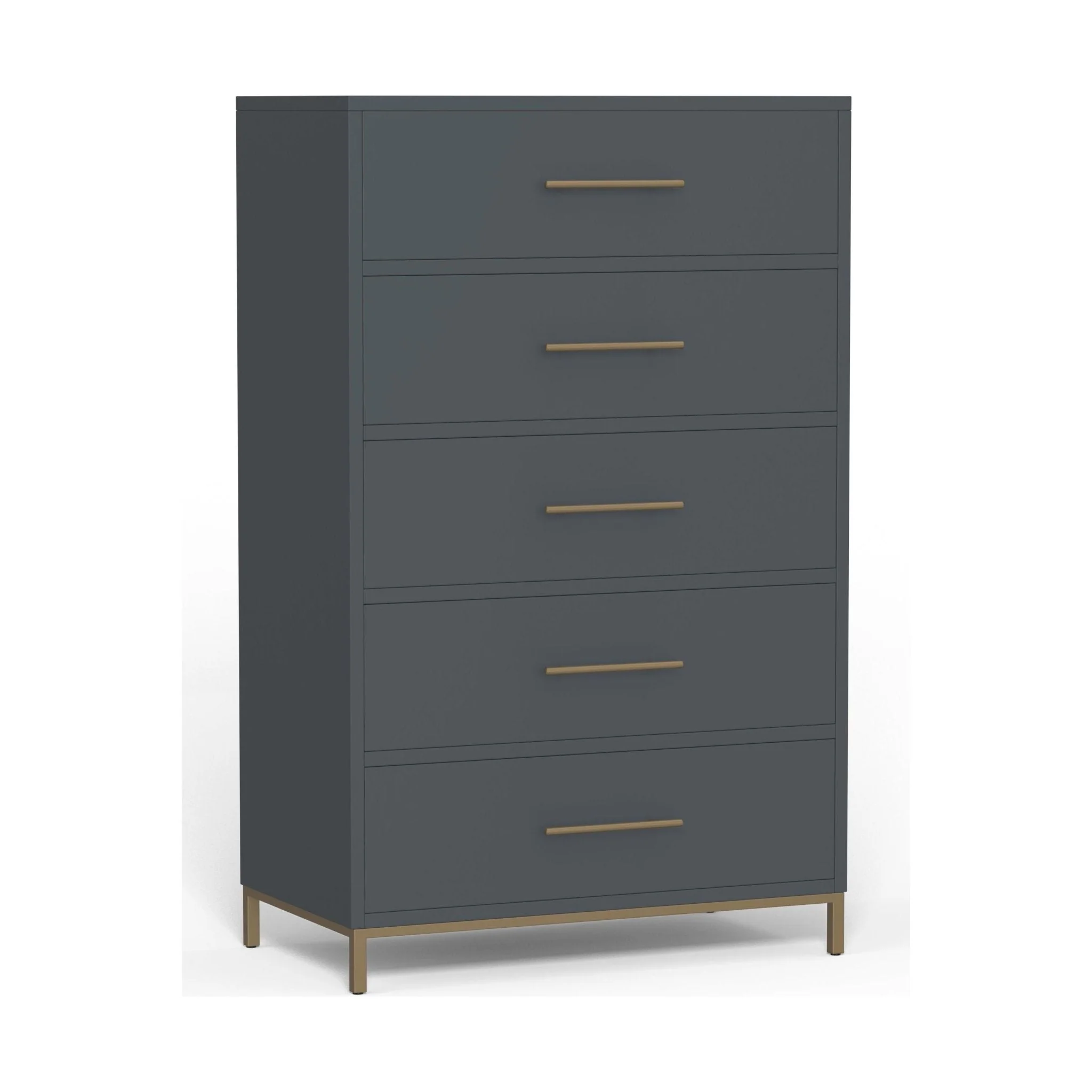 Madelyn Five Drawer Chest, Slate Gray - Image 3