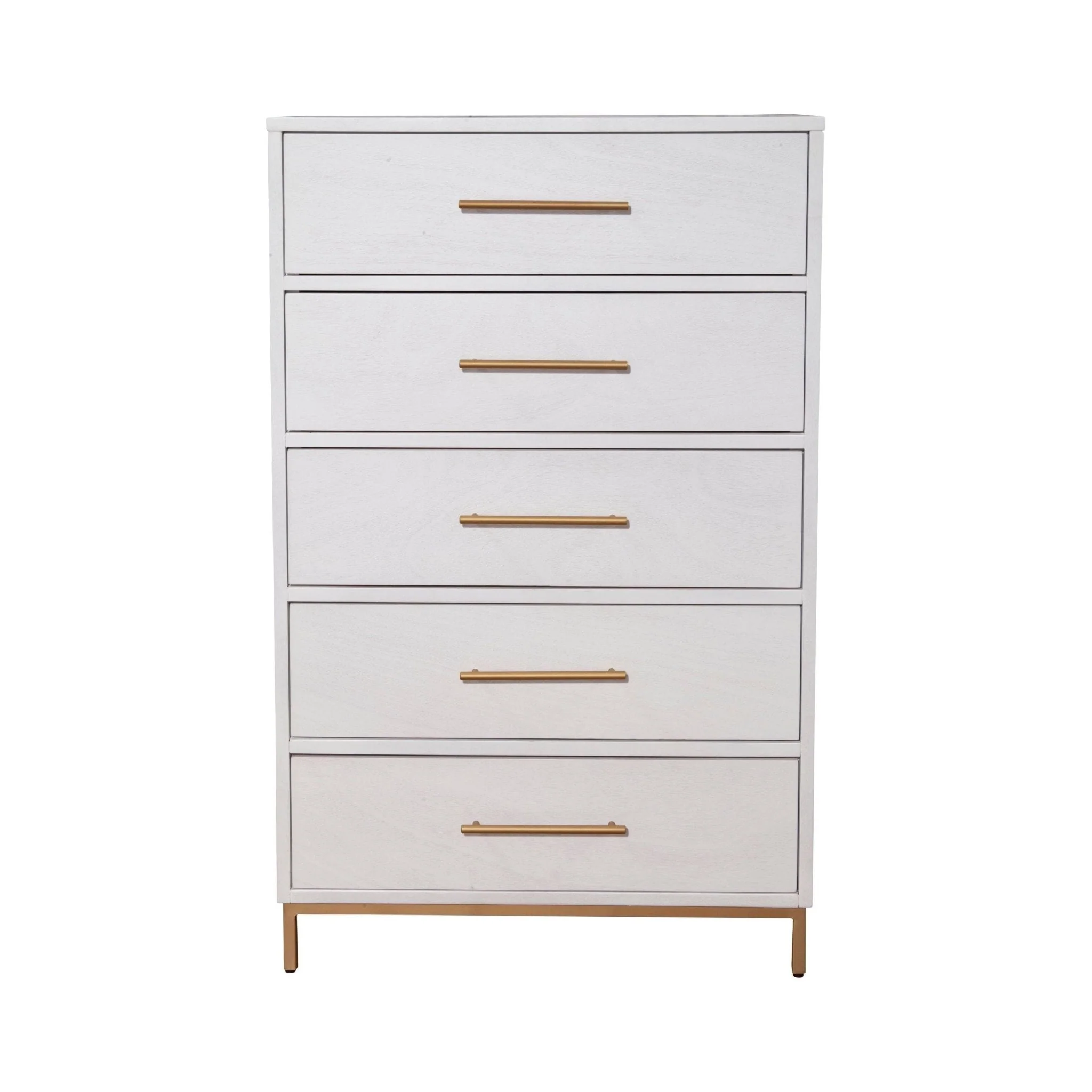 Madelyn Five Drawer Chest, White - Image 2