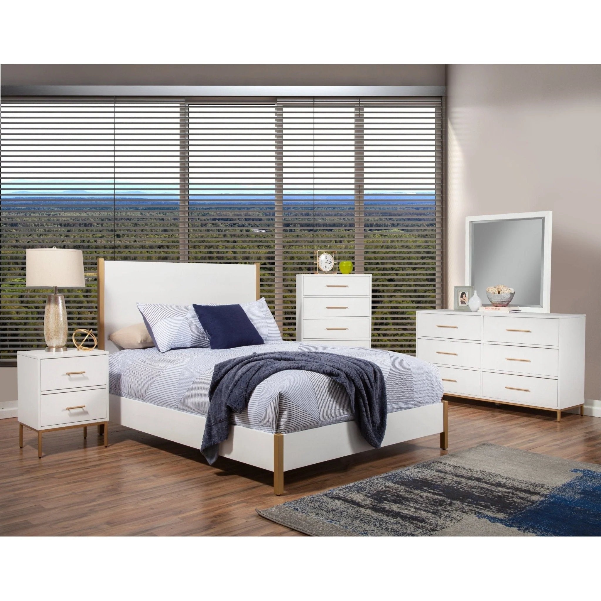 Madelyn Five Drawer Chest, White - Image 4