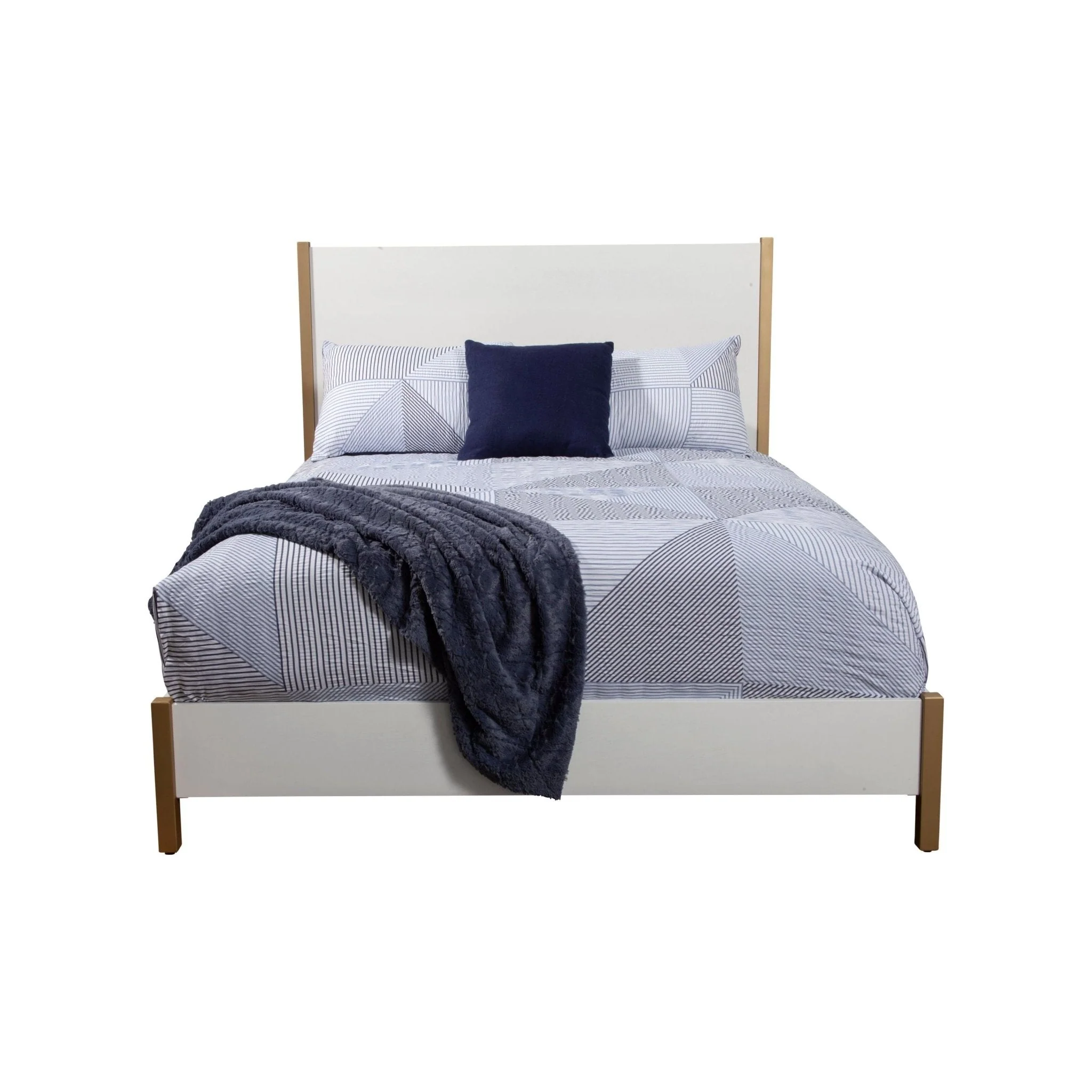 Madelyn Upholstered Panel Bed, Neutral White - Image 3