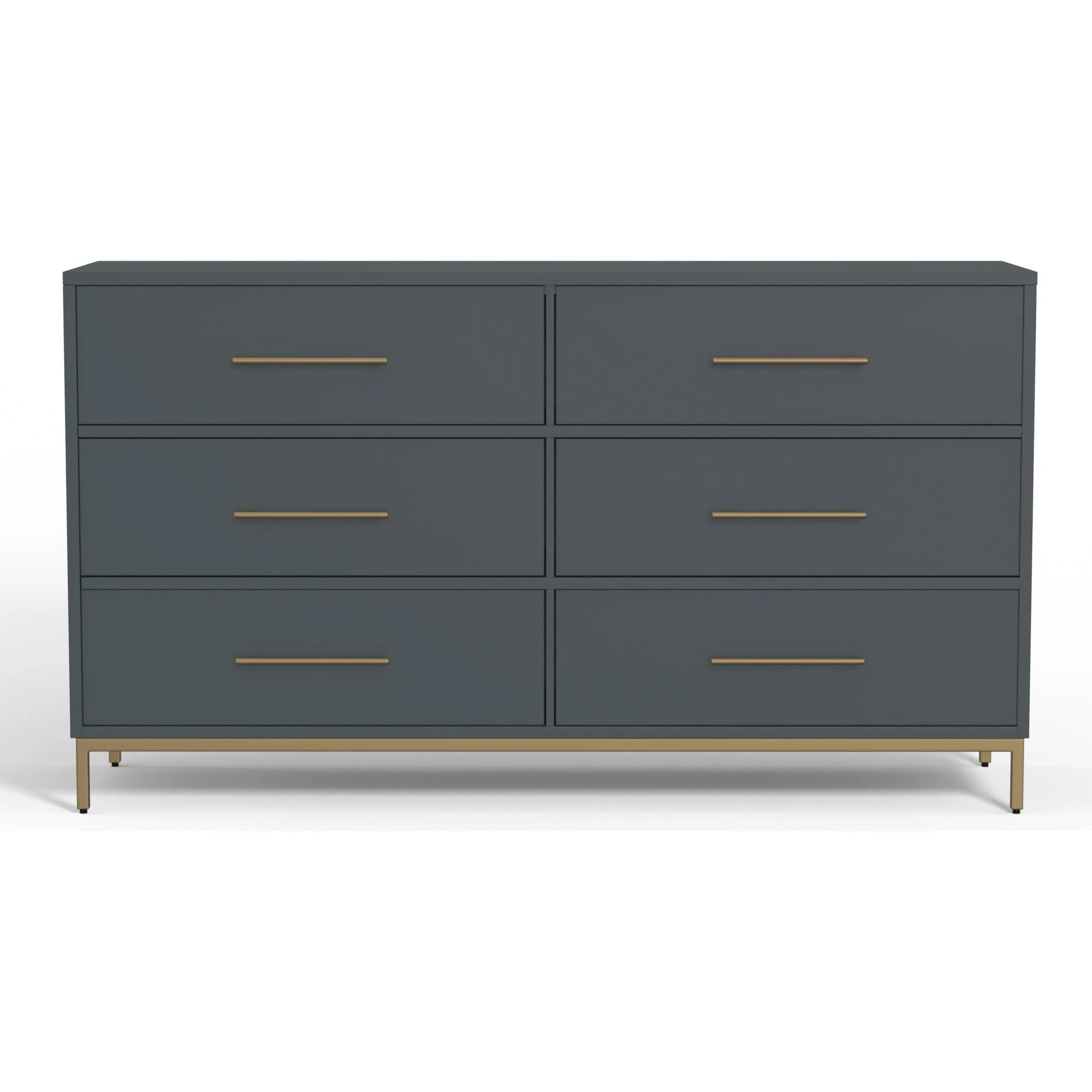 Madelyn Six Drawer Dresser, Slate Gray - Image 2