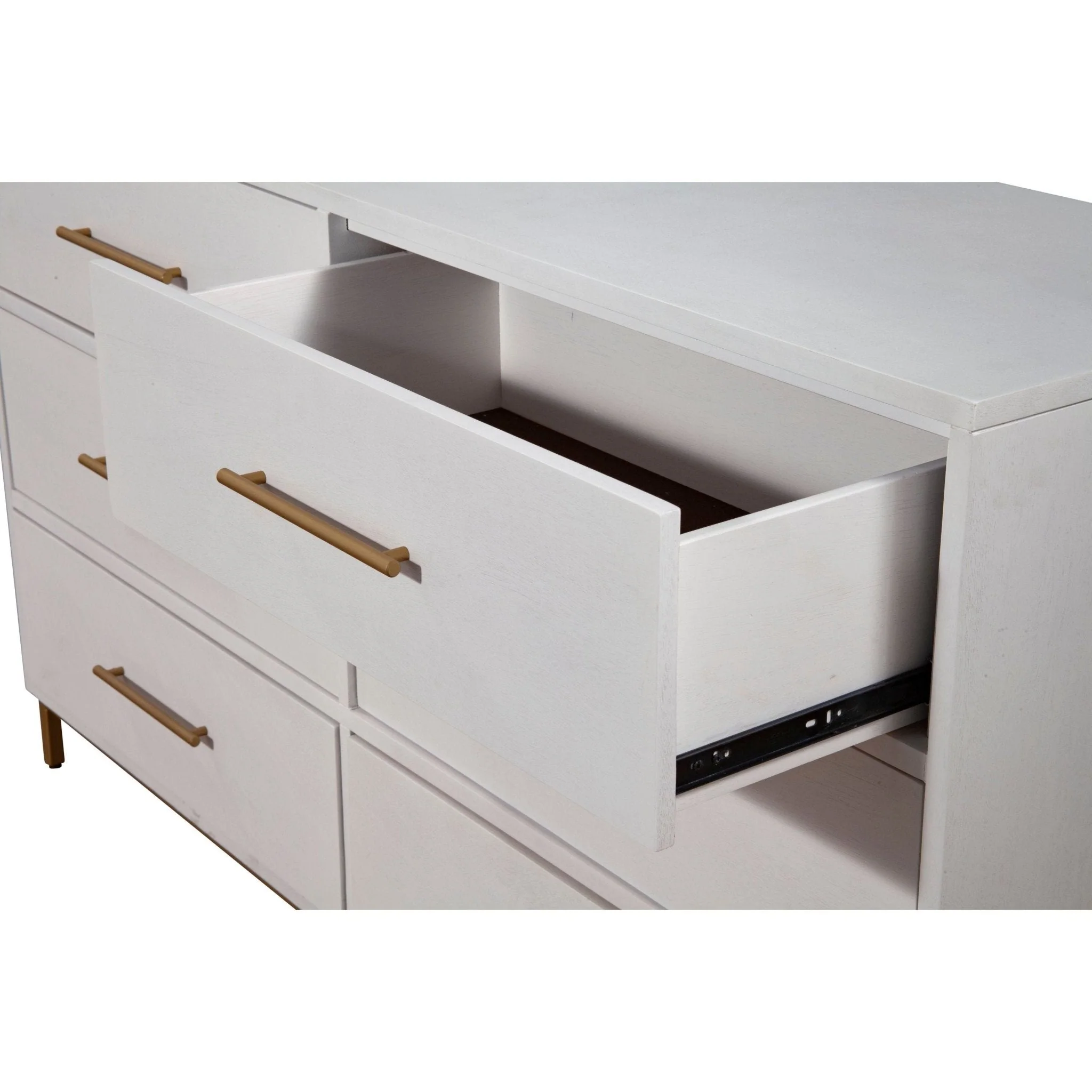 Madelyn Six Drawer Dresser, White - Image 4