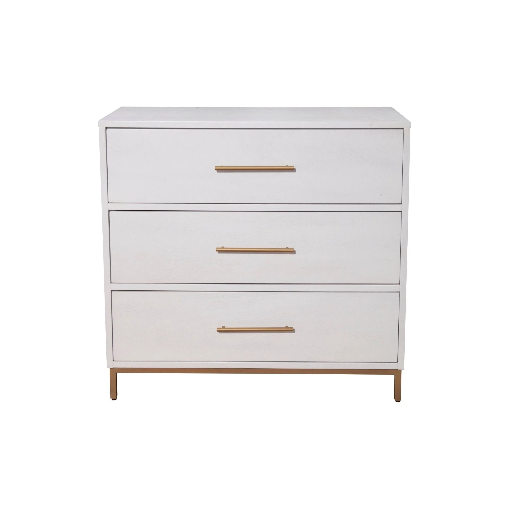 Madelyn Three Drawer Small Chest, White - Image 2