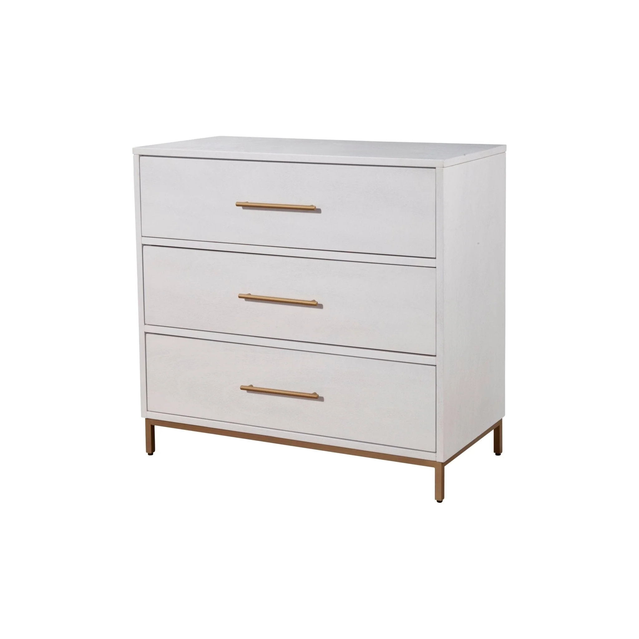 Madelyn Three Drawer Small Chest, White - Image 3