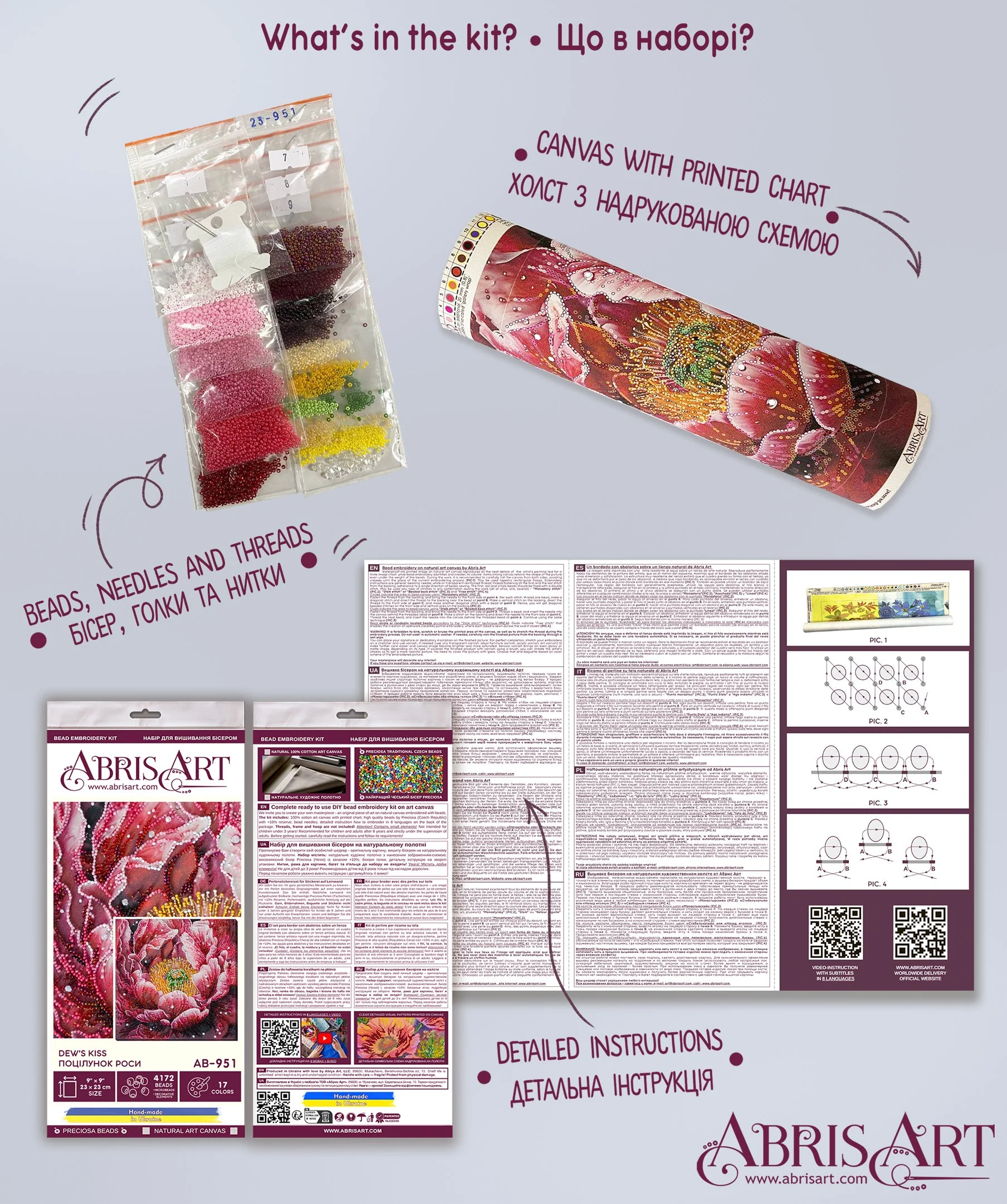 Main Bead Embroidery Kit - Dew's Kiss AB-951 - Image 7