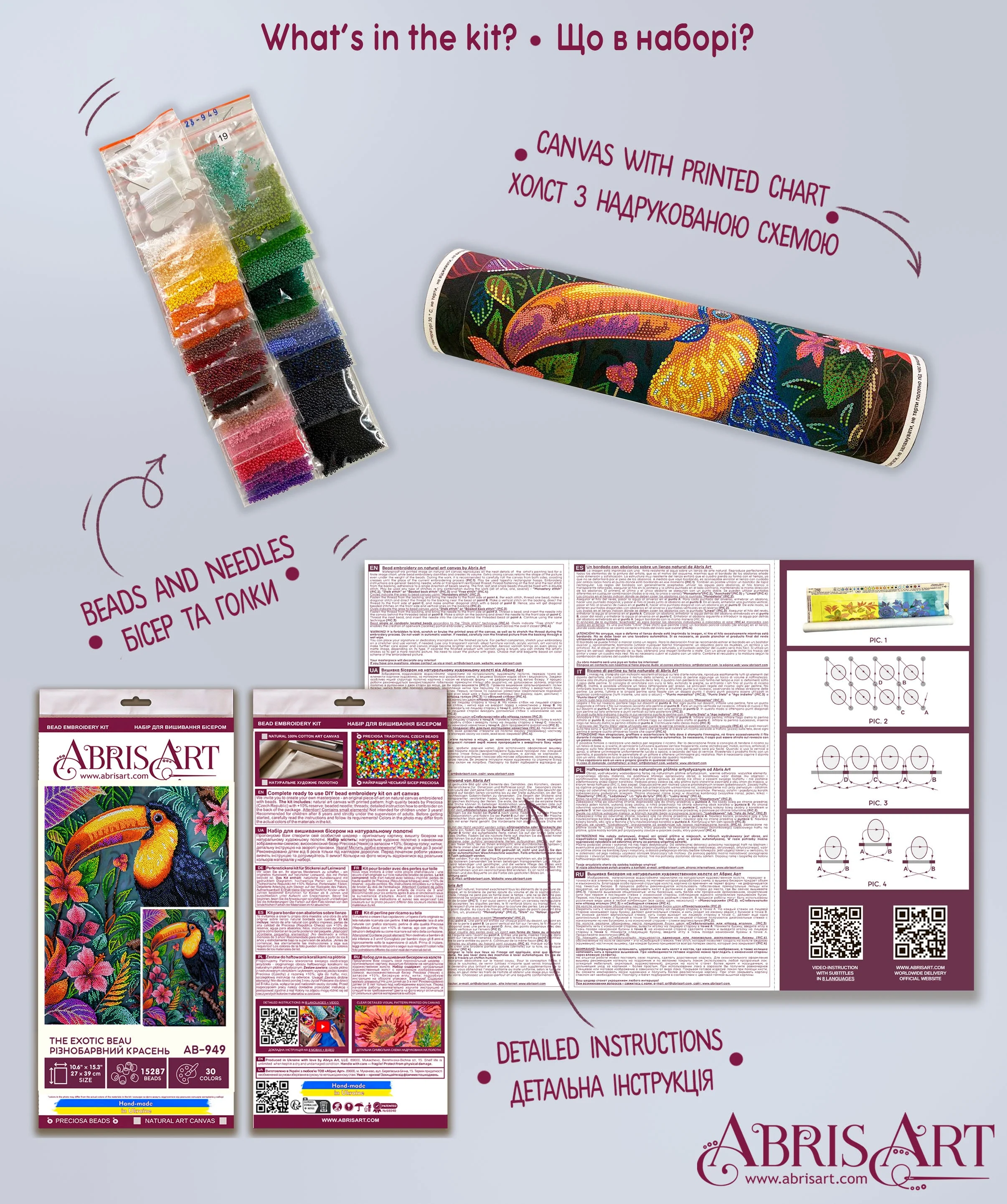 Main Bead Embroidery Kit - The Exotic Beau AB-949 - Image 7