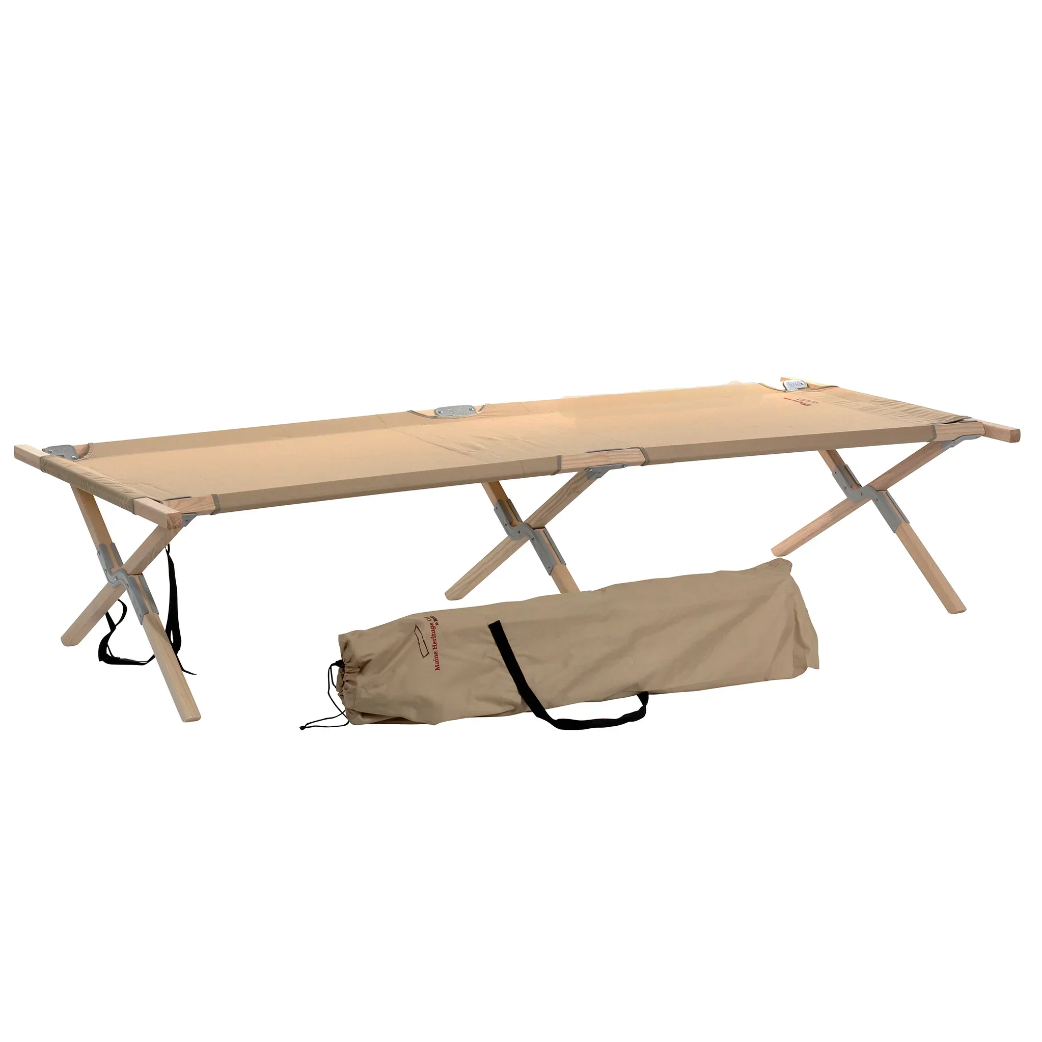 Maine Heritage Cot – Heavy-Duty Wooden Camping Cot with 375 lb Capacity - Image 11
