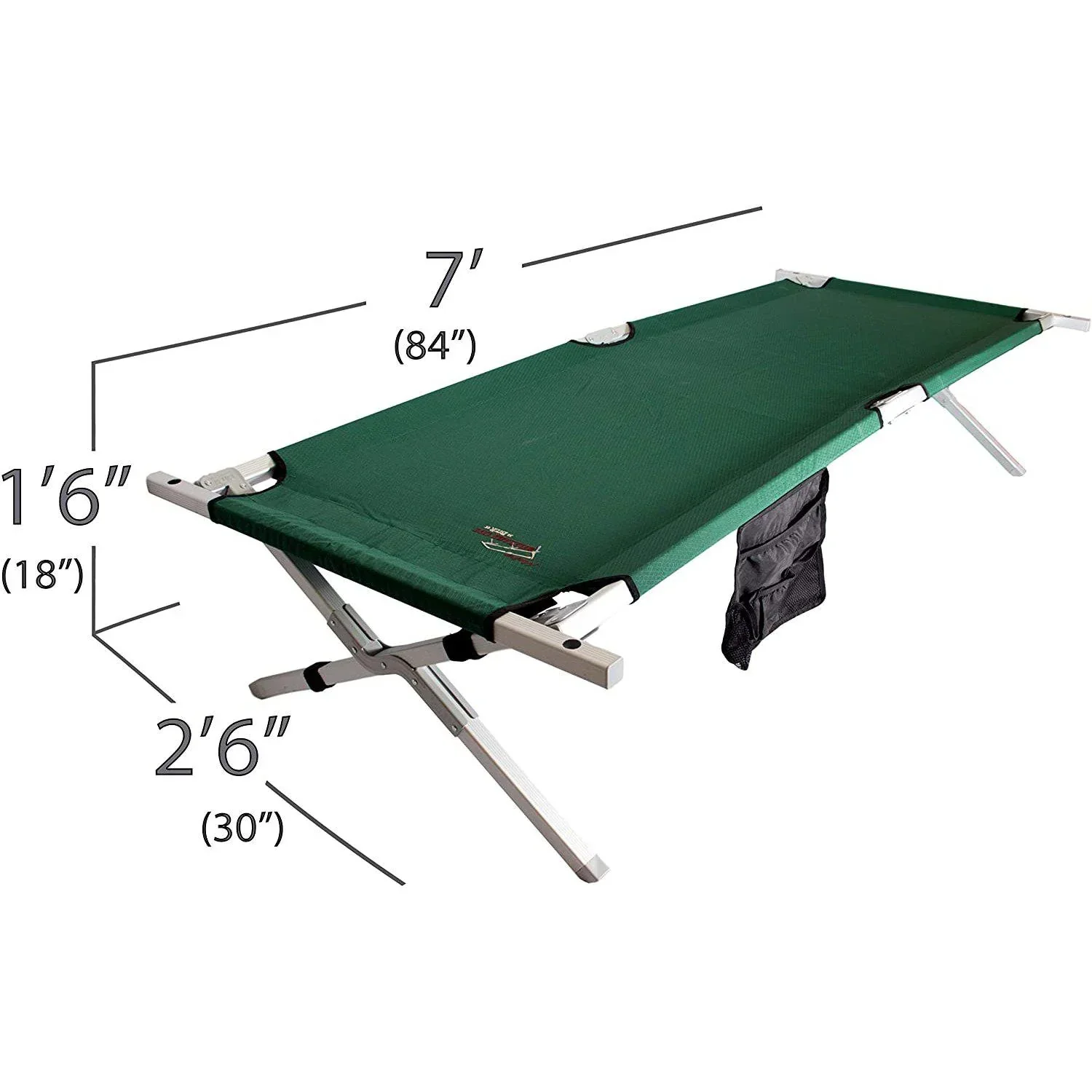 Maine Military Cot HD – Heavy-Duty Full-Size Aluminum Cot with 375 lb Capacity - Image 3