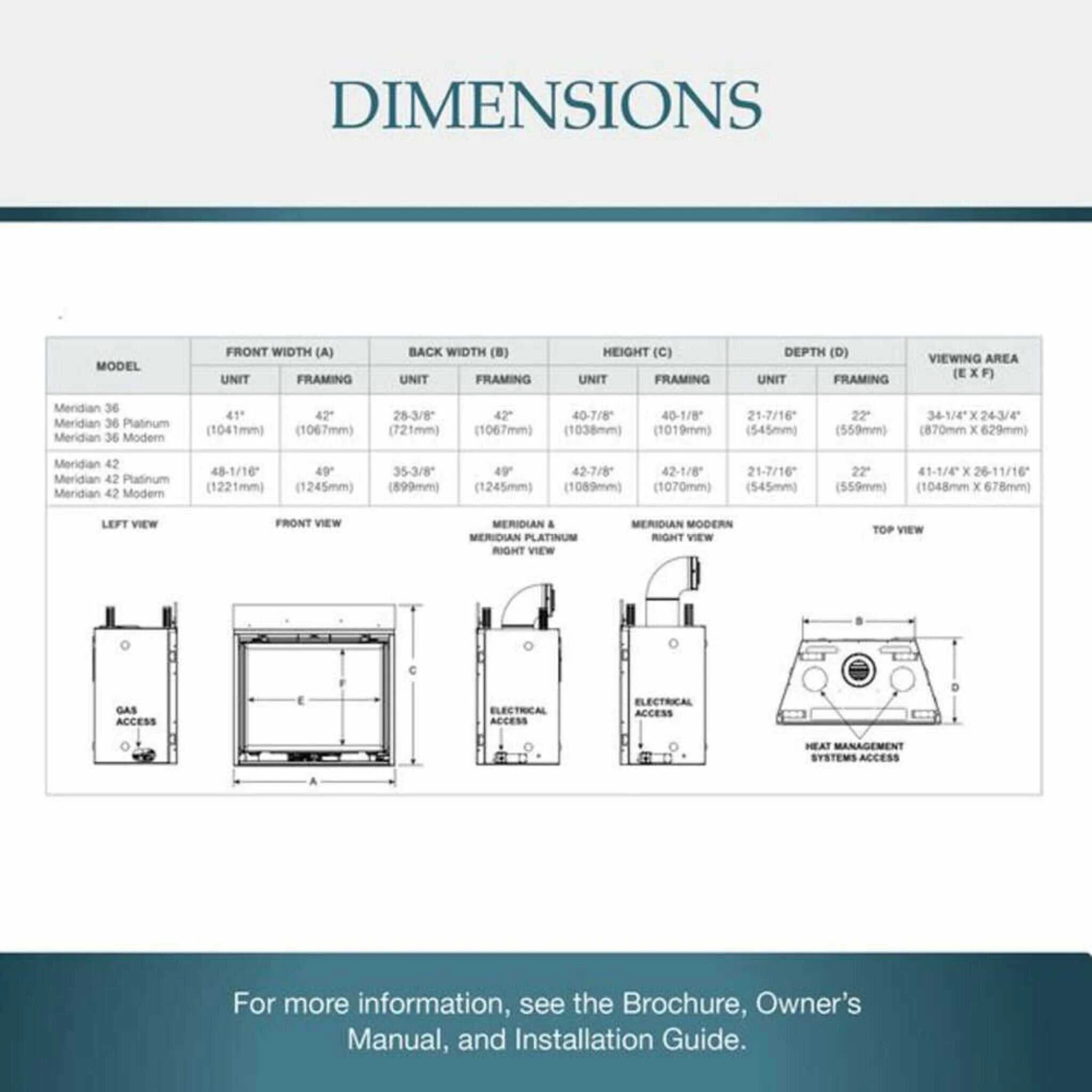 Majestic Meridian 42-Inch Platinum Natural Gas Fireplace [MER42PN] (SAK51823) - Image 9
