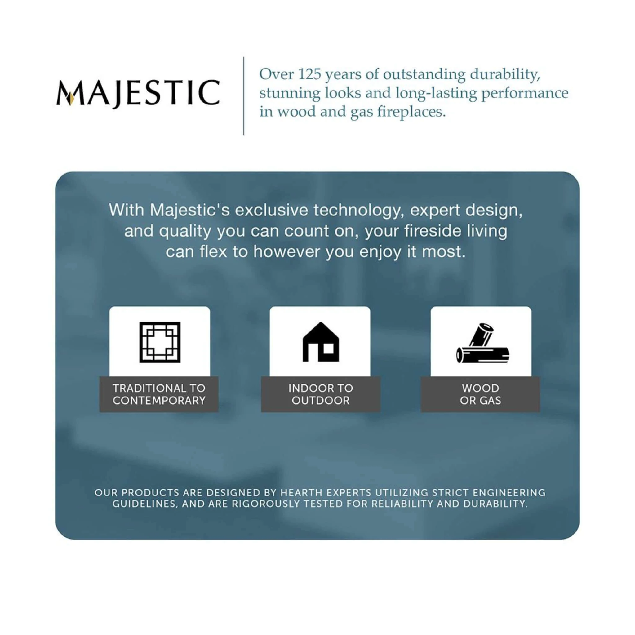 Majestic Sovereign 42-Inch Black Wood Burning Fireplace [SA42R/C] (SAK59347) - Image 10