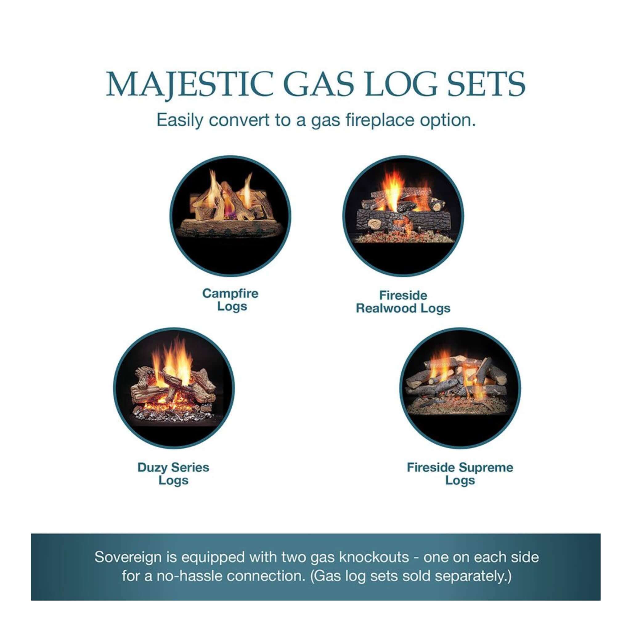 Majestic Sovereign 42-Inch Black Wood Burning Fireplace [SA42R/C] (SAK59347) - Image 9