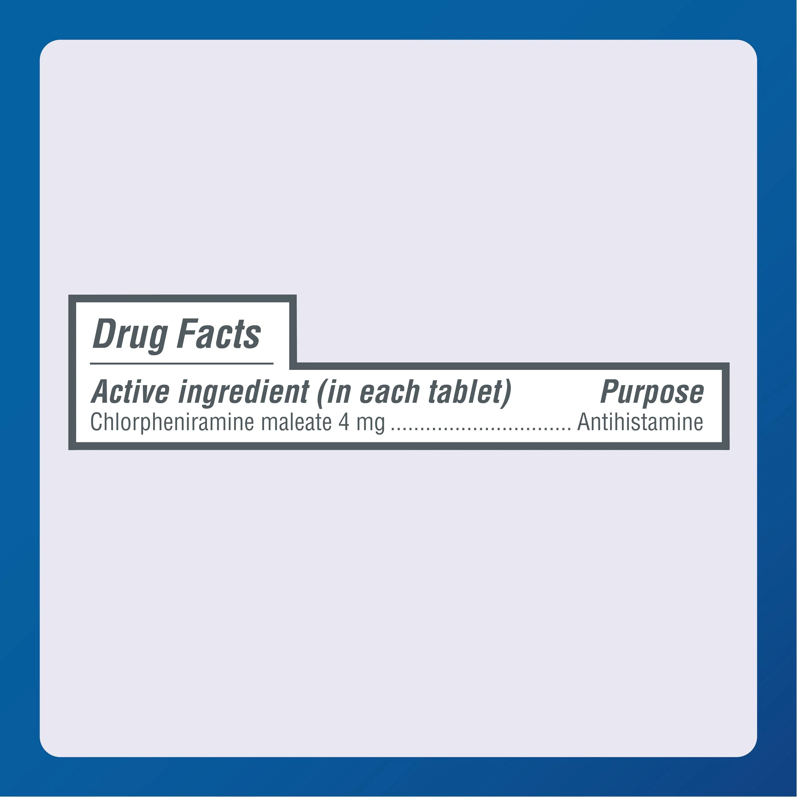 MAJOR 4 Hour Allergy Tablets - Chlorpheniramine Maleate - 4 mg - Antihistamine - 1000 Count (1 Pack) - Image 4