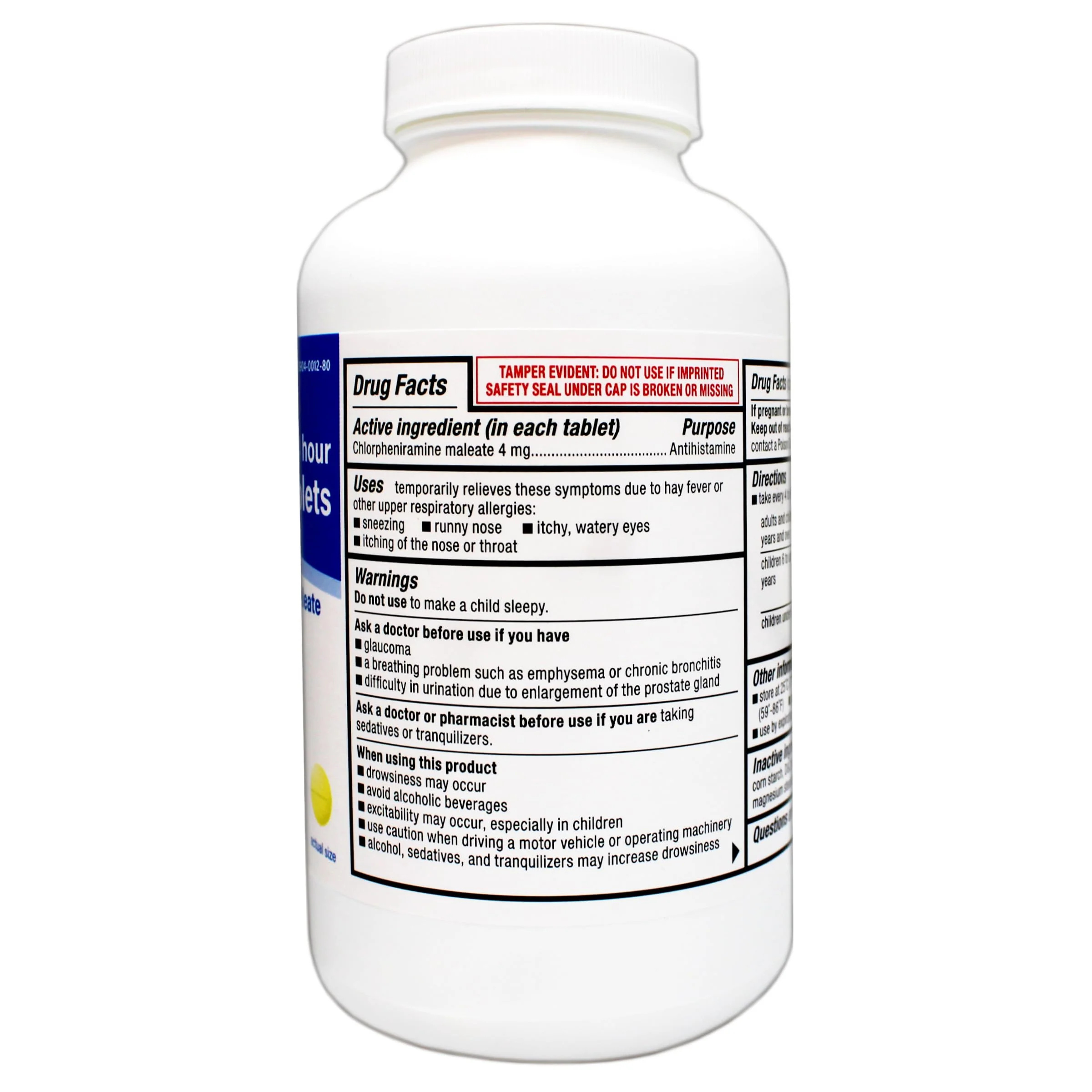 Major Allergy Tablets, Chlorpheniramine Maleate 4 mg, Antihistamine 4 Hour, 1000 Tablets - Image 5