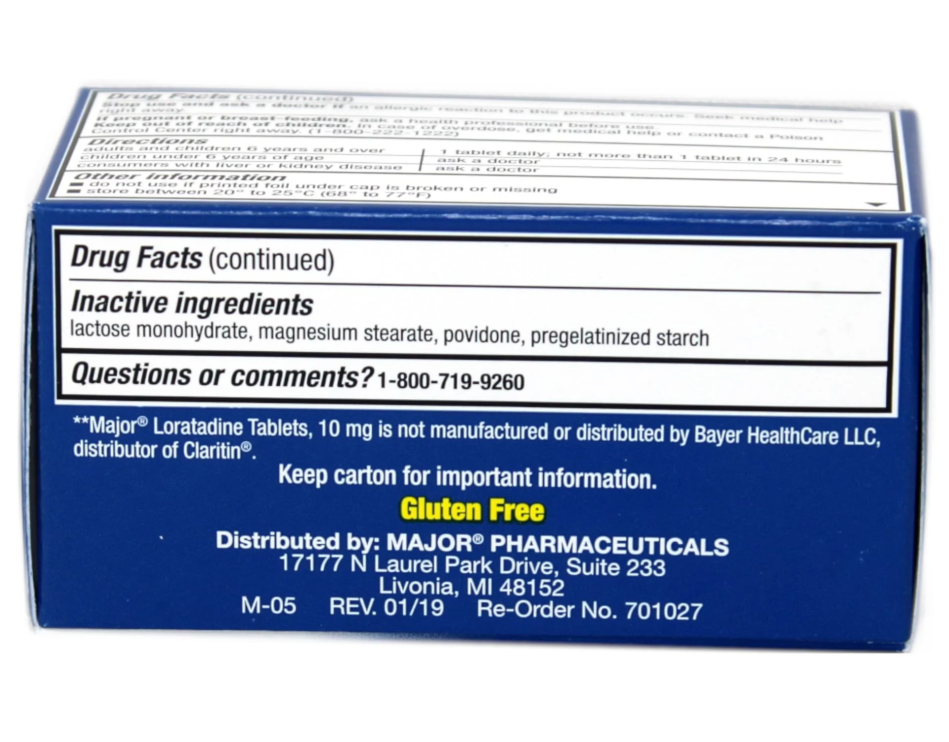 MAJOR Loratadine 10mg Tablets, Non-Drowsy Allergy Medicine, 24-Hour Relief Antihistamine for Sneezing, Runny Nose & Itchy Eyes, Indoor & Outdoor Allergies - 90 Count - Image 4