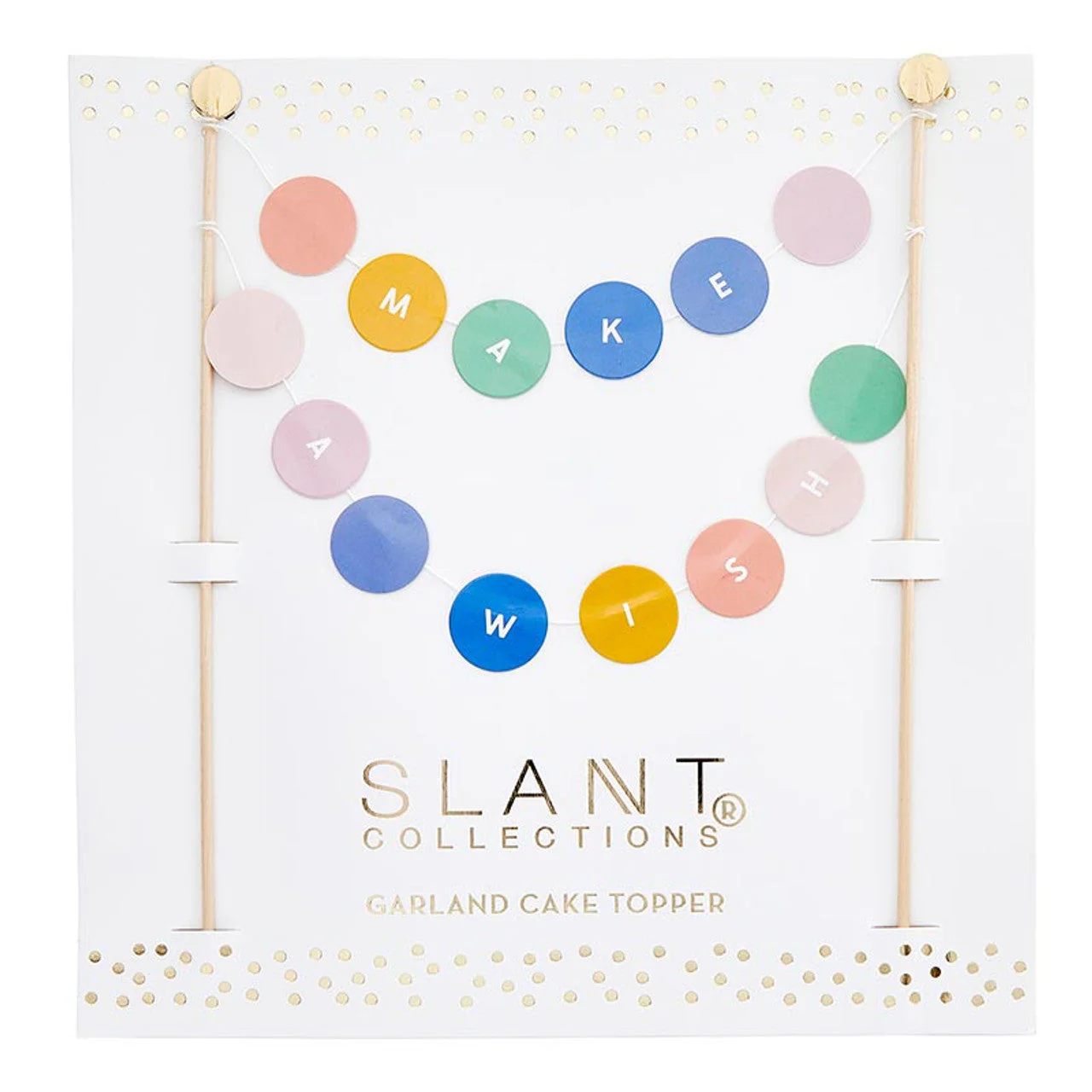 Make a Wish Garland Cake Topper | Cake Decoration | 6.75" x 10" - Image 4