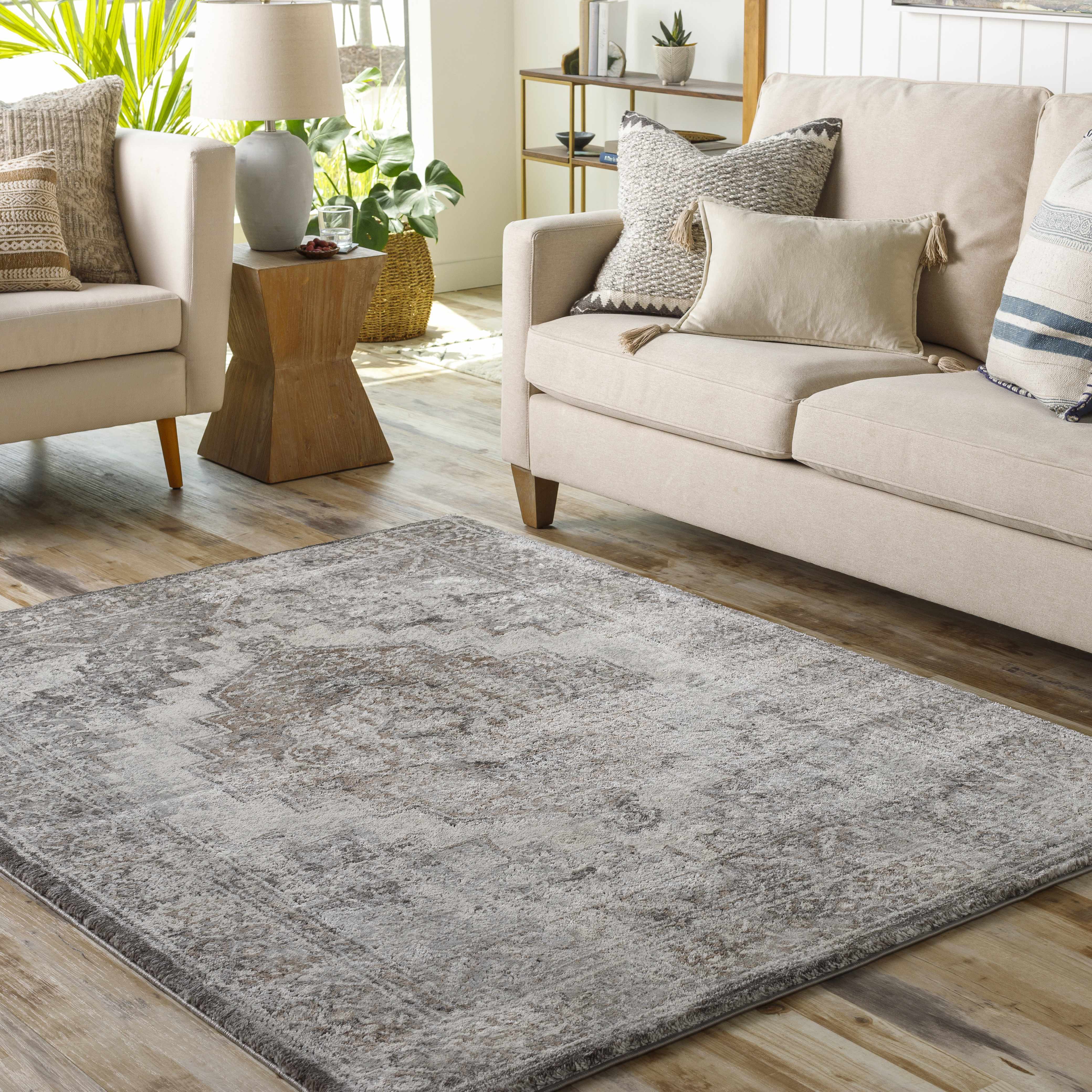 Manaring Charcoal Luxe Thick Area Rug - Clearance - Image 2