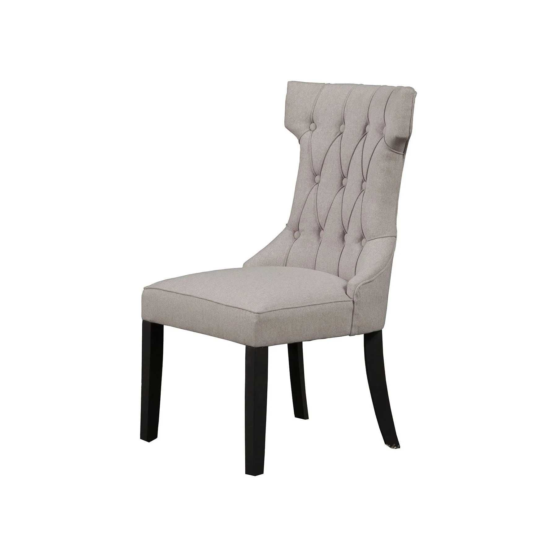 Manchester Upholstered Side Chairs, Light Grey/Black - Image 3