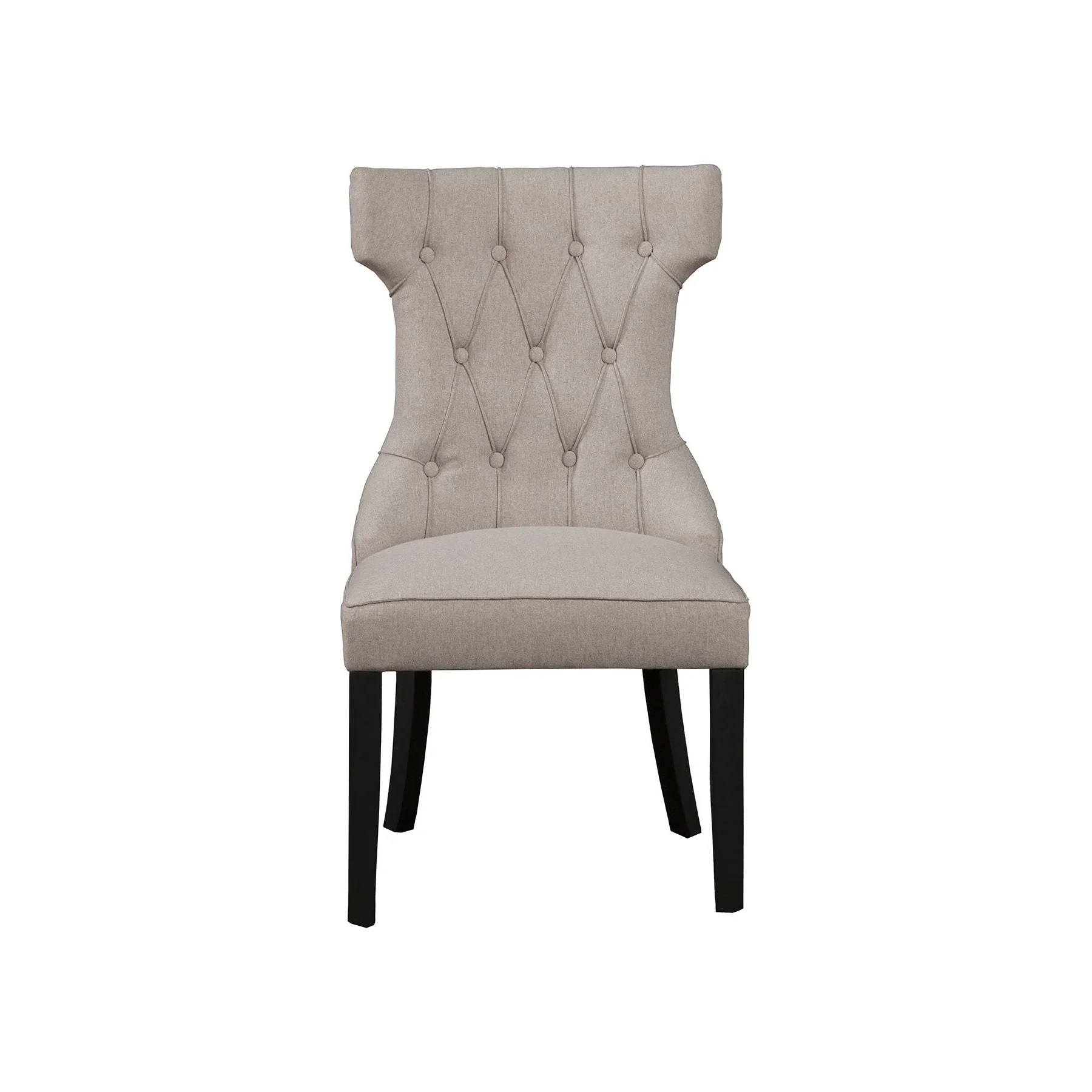 Manchester Upholstered Side Chairs, Light Grey/Black - Image 4