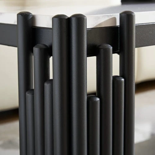 Marble Patterned Coffee Table With Storage Rack - Image 4