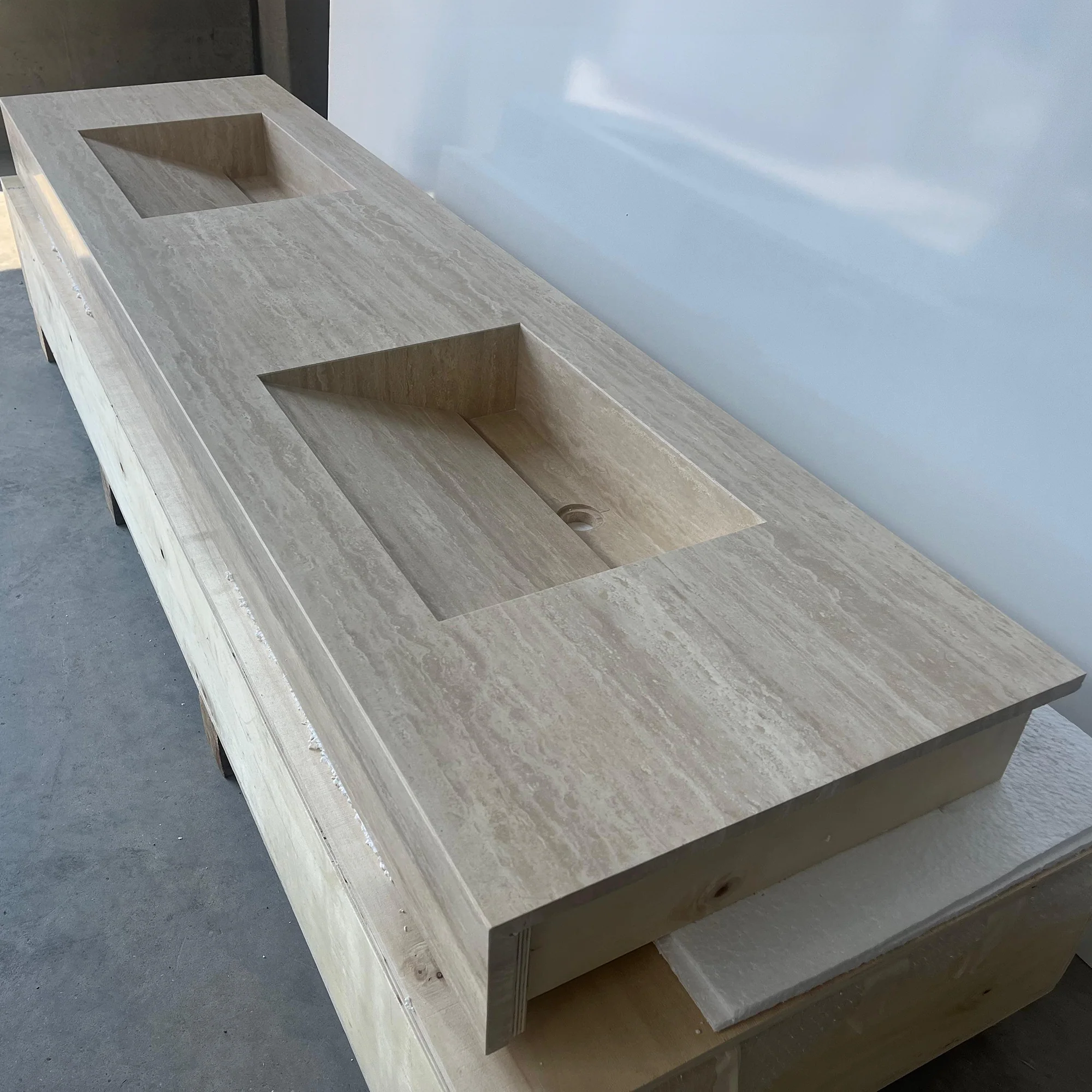 Marble Sink, Custom Travertine Sink, Handmade Beige Travertine Sink, Vein Cut Marble Vanity Top Sink, Marble Bathroom Sink, Vessel Sink (TR-140) - Image 10