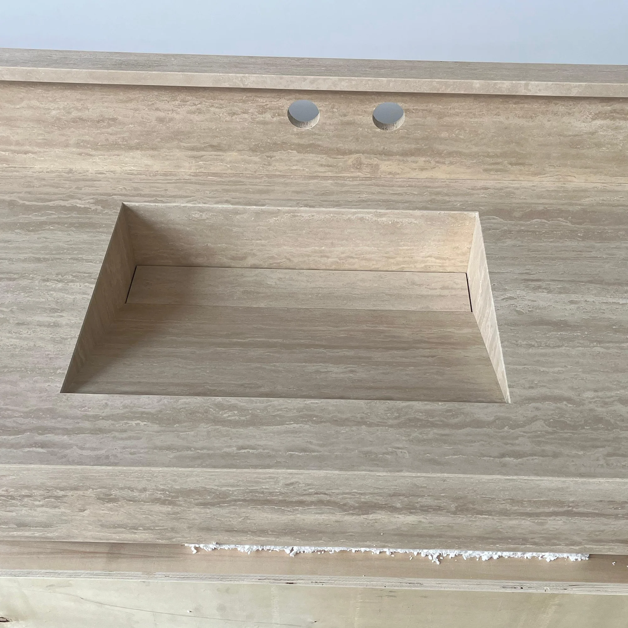 Marble Sink, Custom Travertine Sink, Handmade Beige Travertine Sink, Vein Cut Marble Vanity Top Sink, Marble Bathroom Sink, Vessel Sink (TR-140) - Image 7