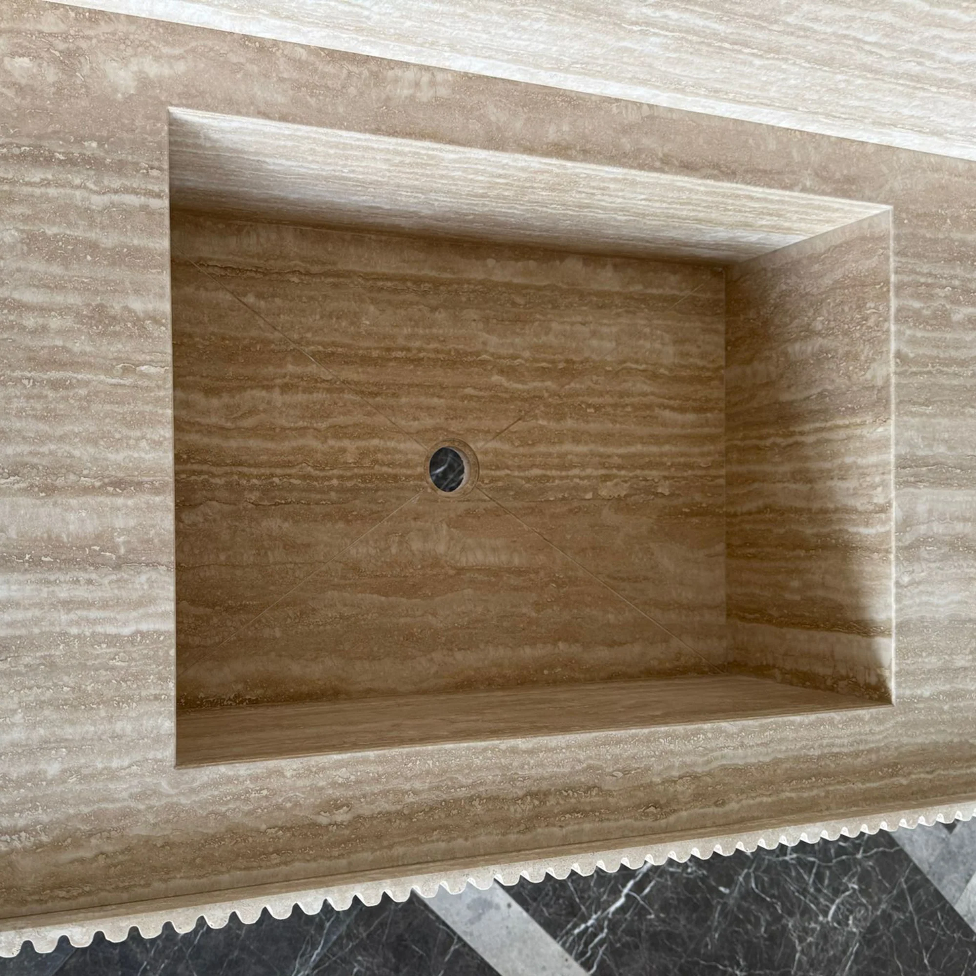 Marble Sink, Custom Travertine Sink, Handmade Beige Travertine Sink, Vein Cut Marble Vanity Top Sink, Marble Bathroom Sink, Vessel Sink (TR-124) - Image 7