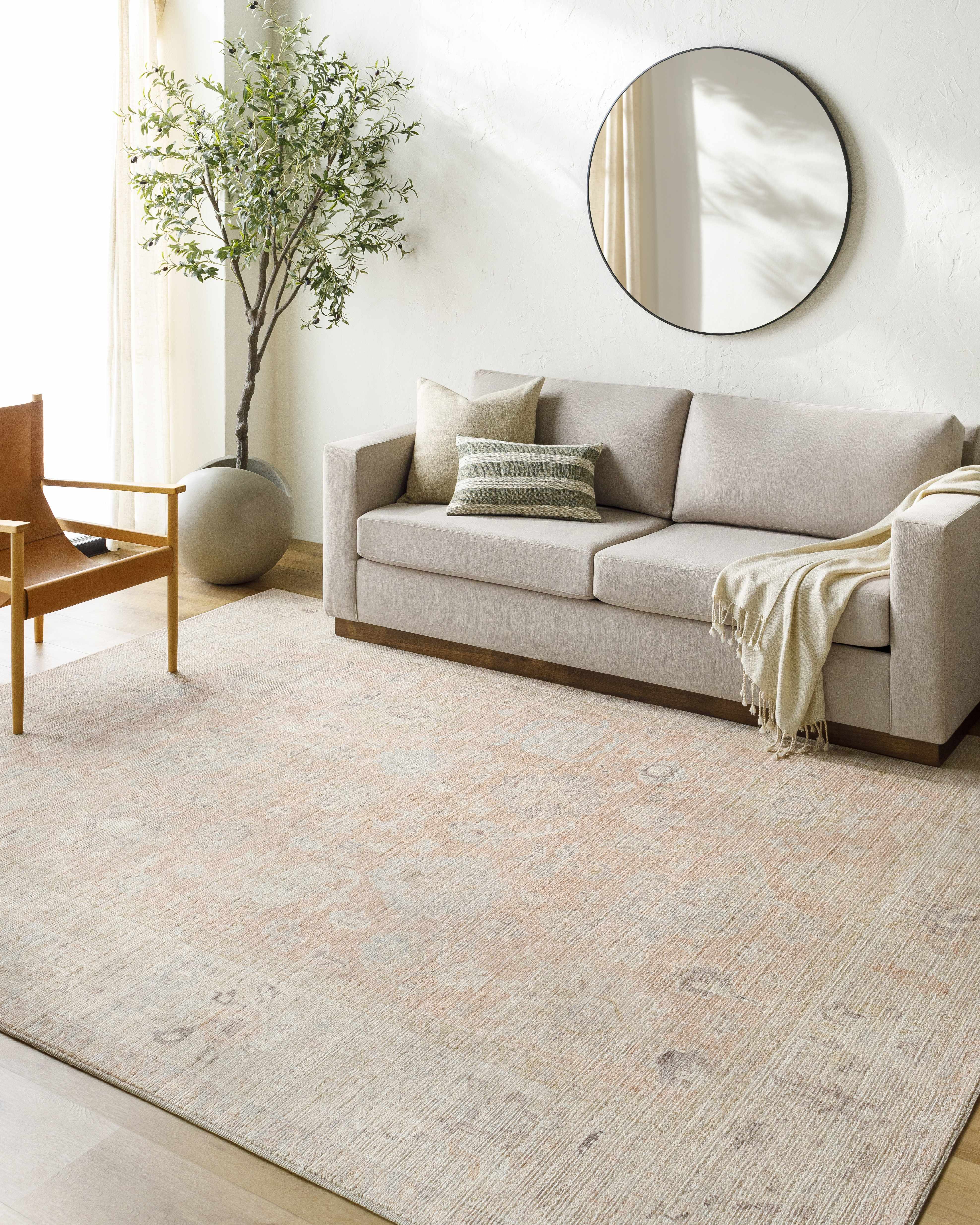 Marlene Damask Blush Area Rug - Becki Owens x Livabliss - Image 2