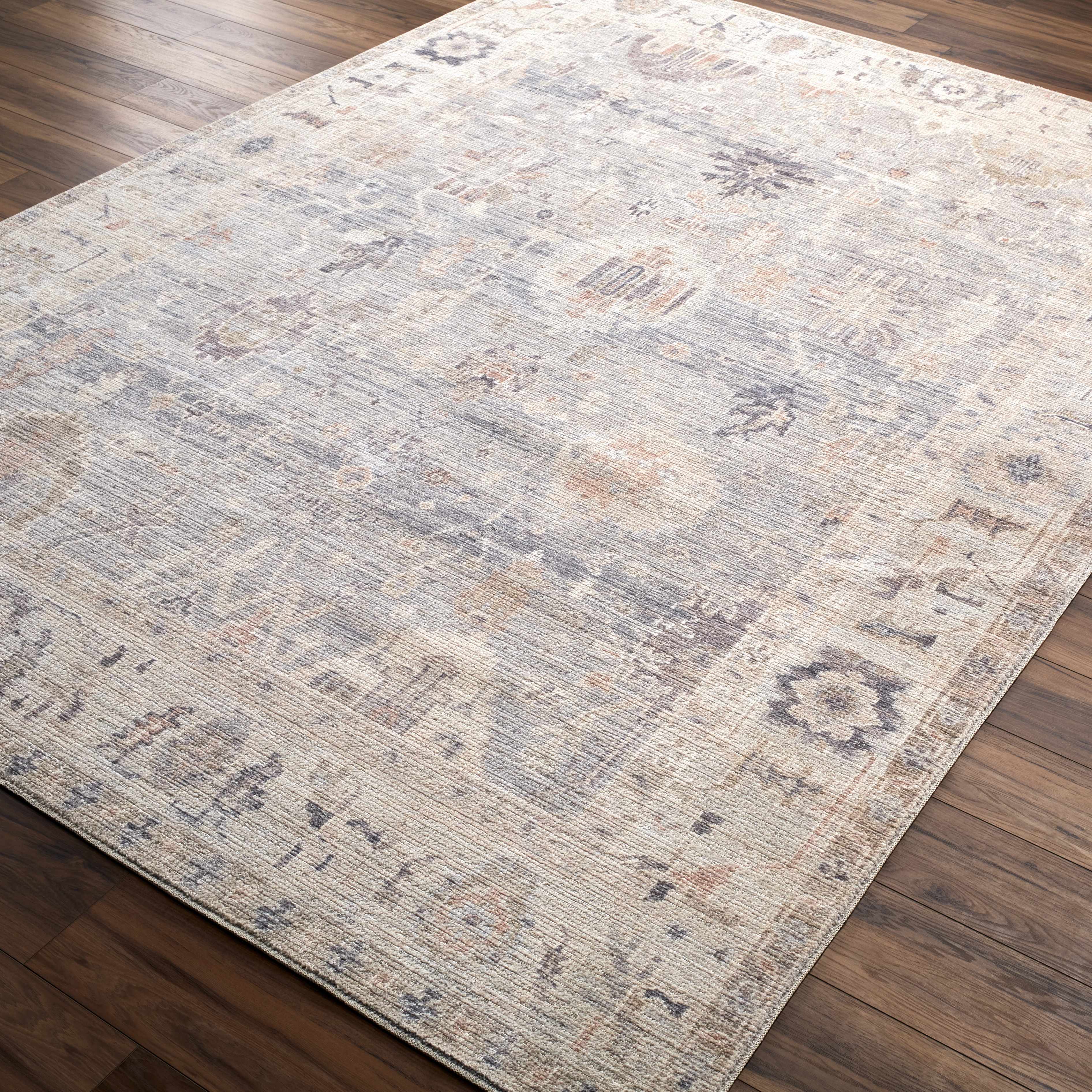 Marlene Damask Cream & Blue Area Rug - Becki Owens x Livabliss - Image 6