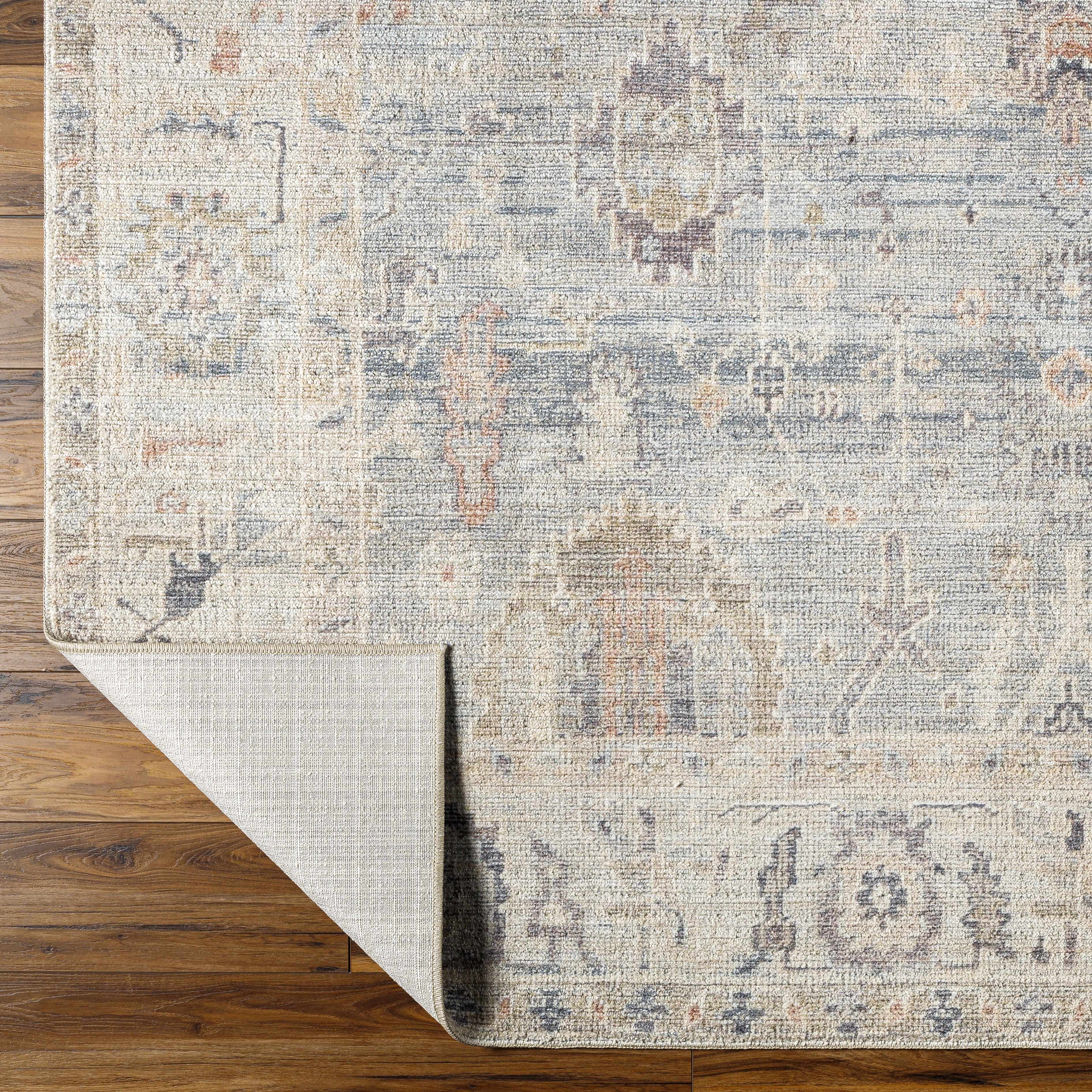 Marlene Damask Cream & Blue Area Rug - Becki Owens x Livabliss - Image 7