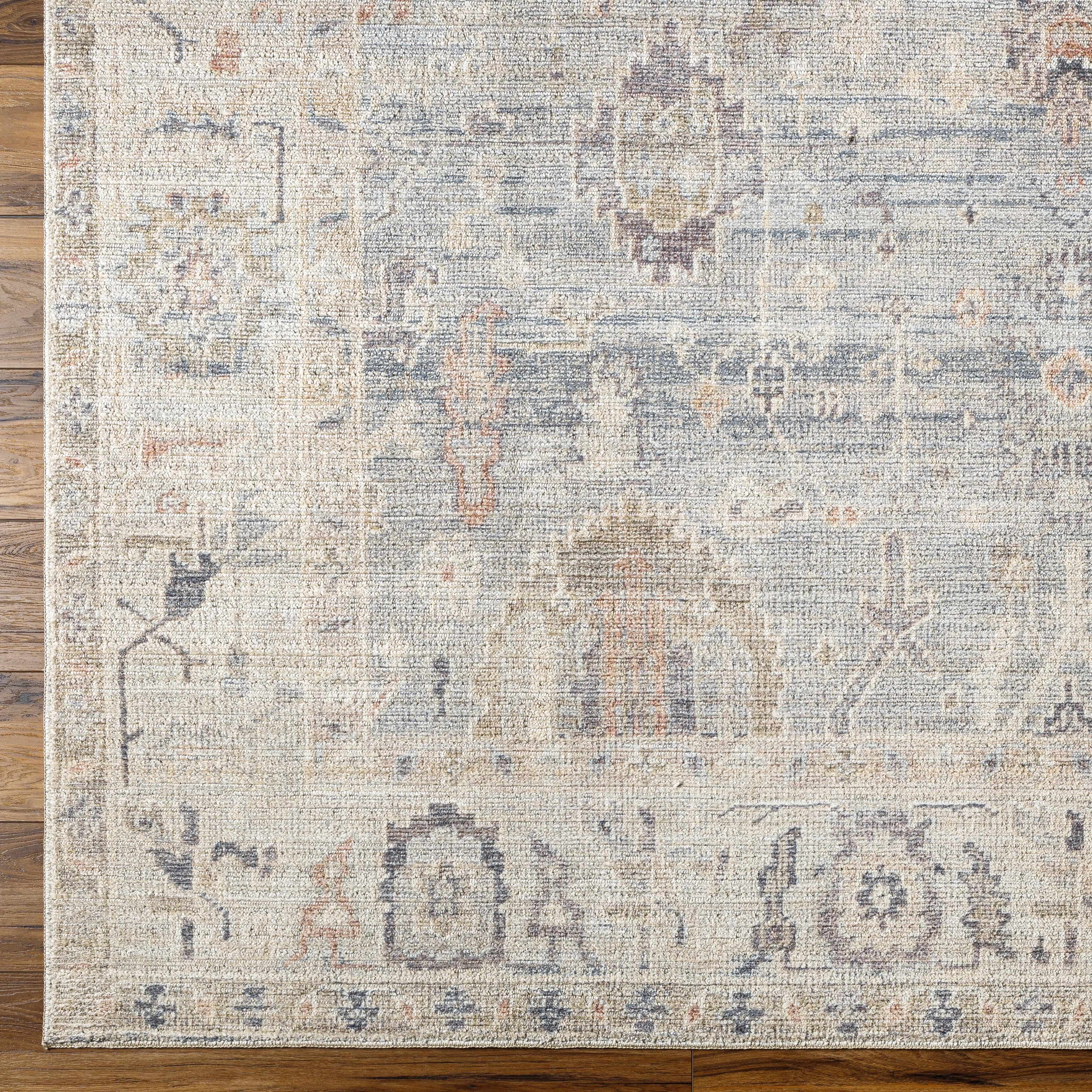 Marlene Damask Cream & Blue Area Rug - Becki Owens x Livabliss - Image 8