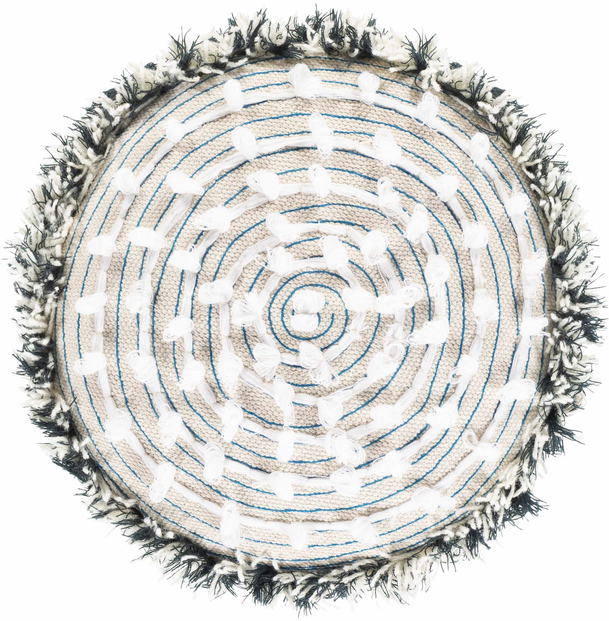 Matagami Beige Hand Woven Stool - Image 8