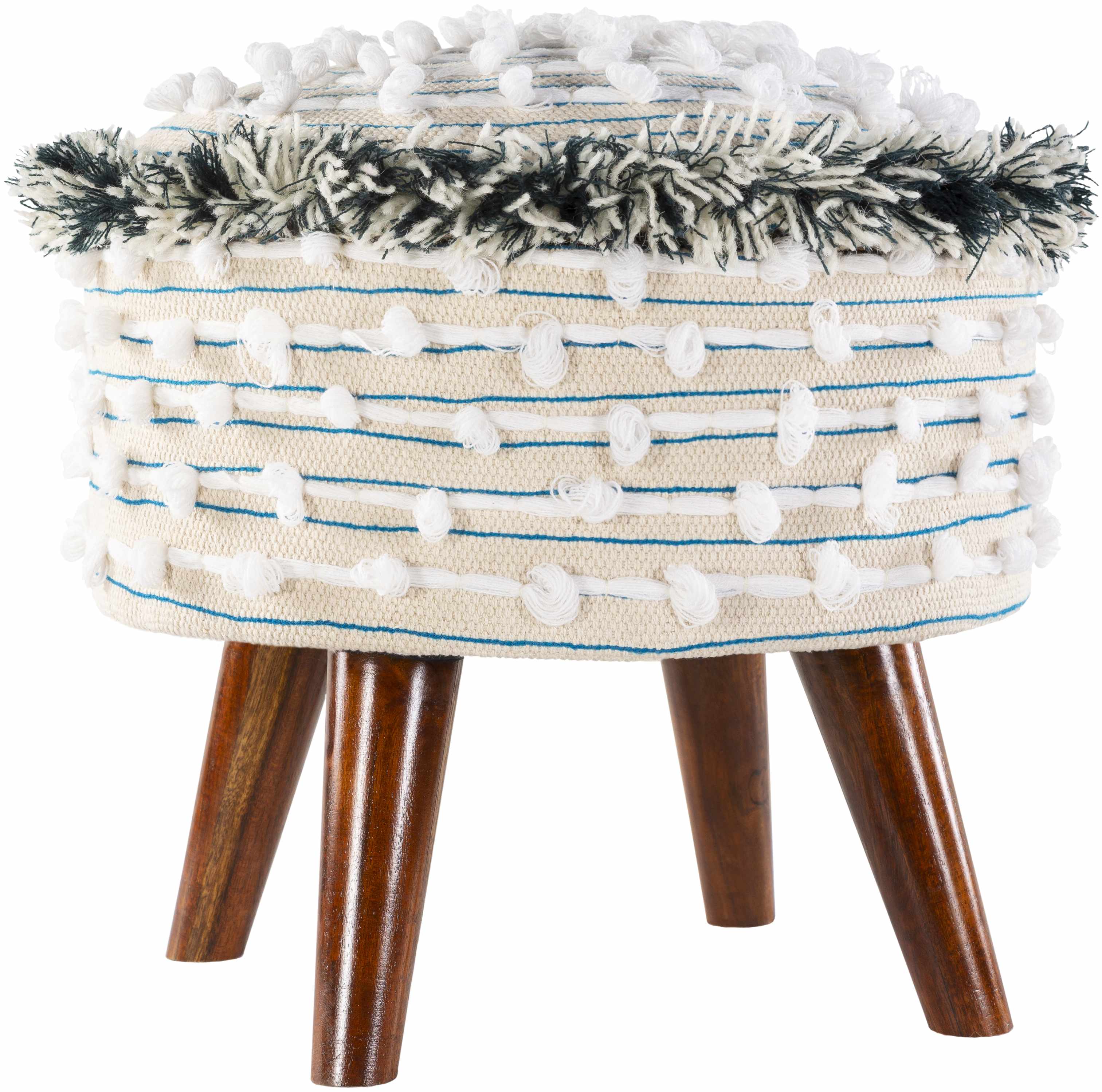 Matagami Beige Hand Woven Stool - Image 9