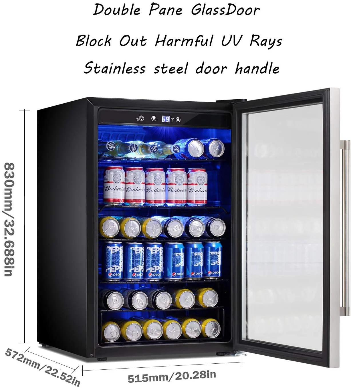 Matte Beverage Refrigerator and Cooler W58128H - Image 20